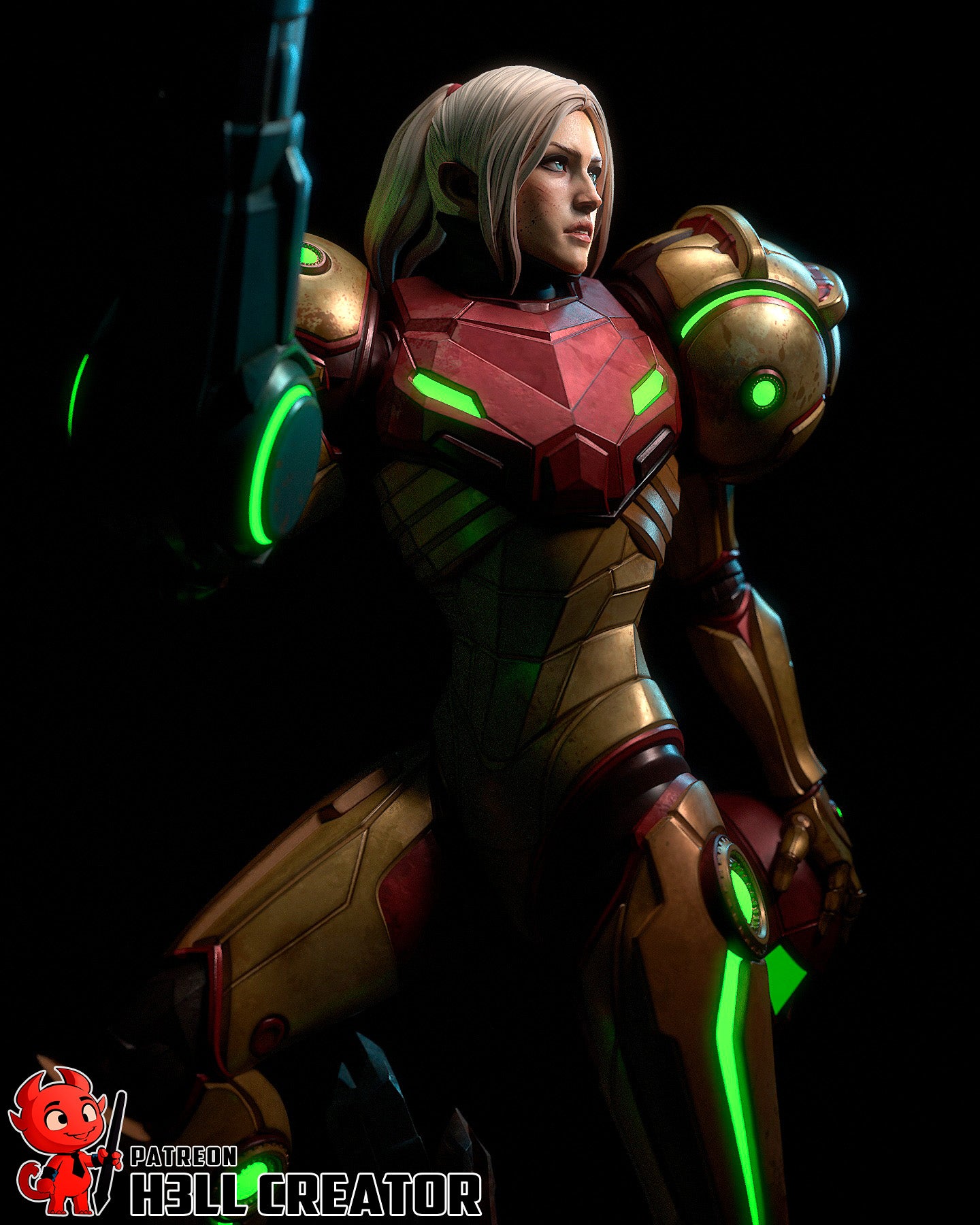 Samus from Metroid by h3ll creator | High Quality Resin Print | Painted Commissions available! - Sephiknot