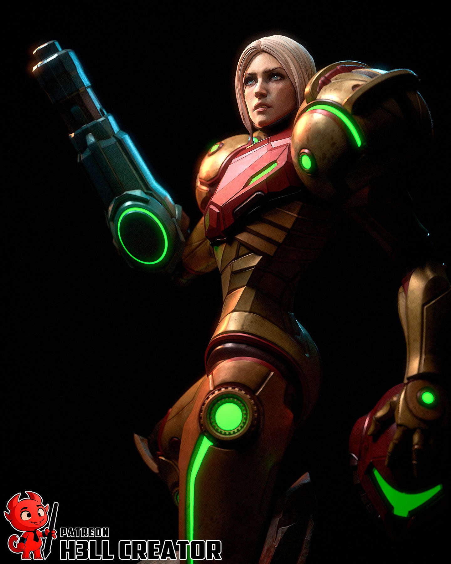 Samus from Metroid by h3ll creator | High Quality Resin Print | Painted Commissions available! - Sephiknot