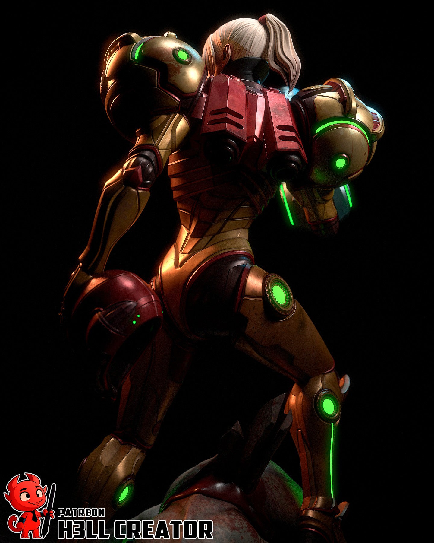 Samus from Metroid by h3ll creator | High Quality Resin Print | Painted Commissions available! - Sephiknot