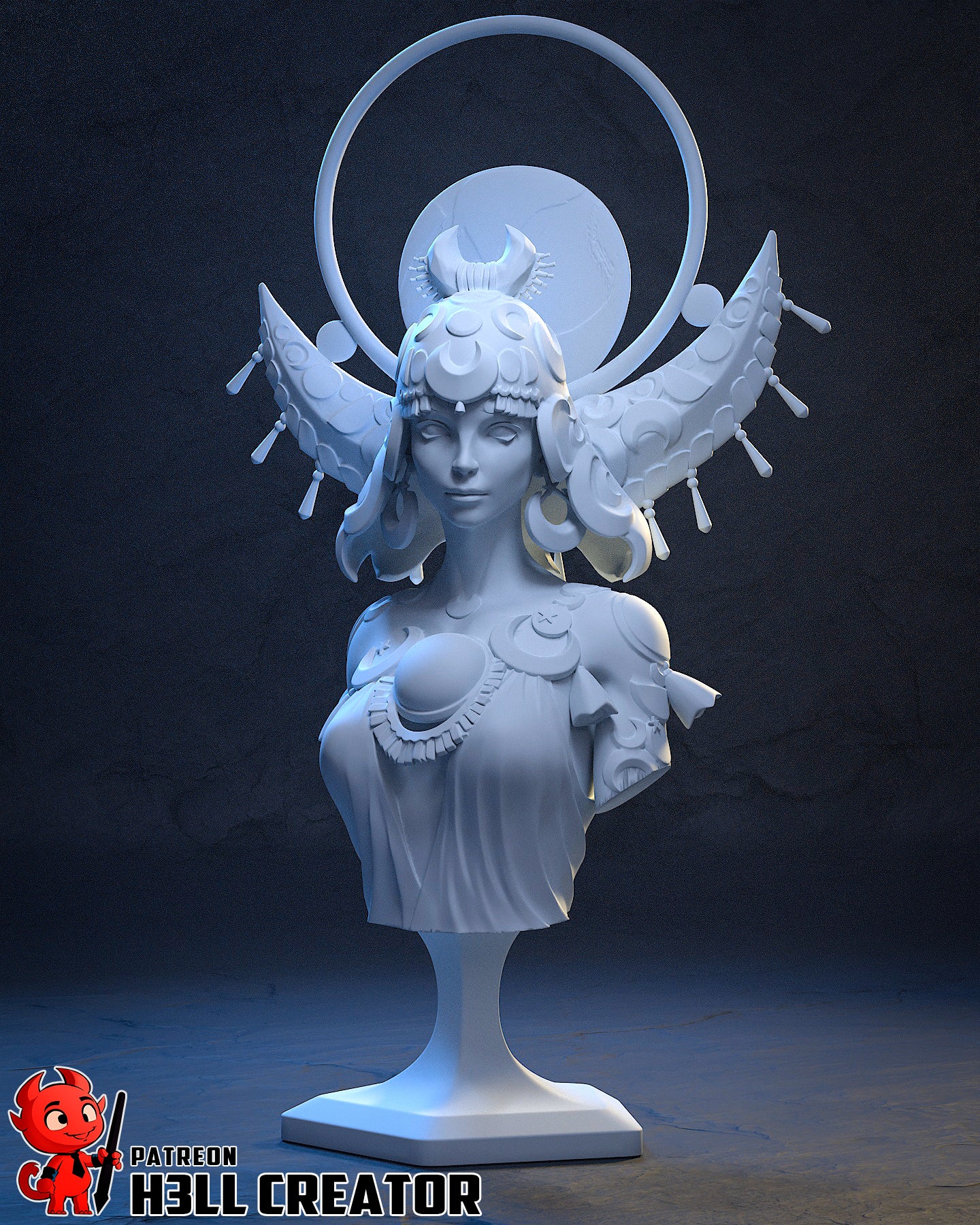 Selene Garage Kit | Fanmade Model by h3llcreator | May Moonlight Guide you | 3D printed model - Sephiknot