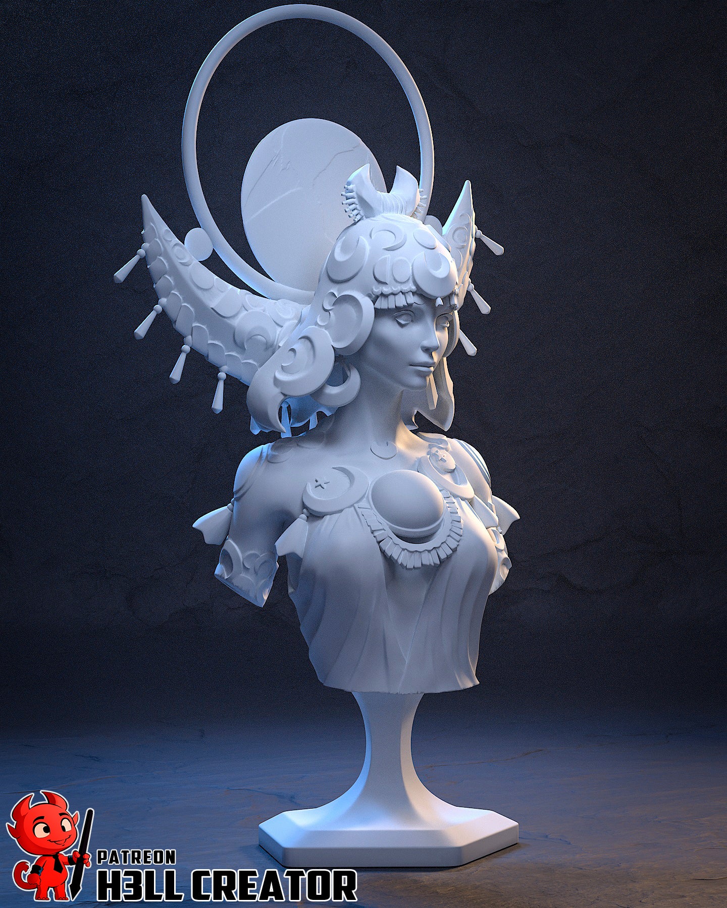 Selene Garage Kit | Fanmade Model by h3llcreator | May Moonlight Guide you | 3D printed model - Sephiknot