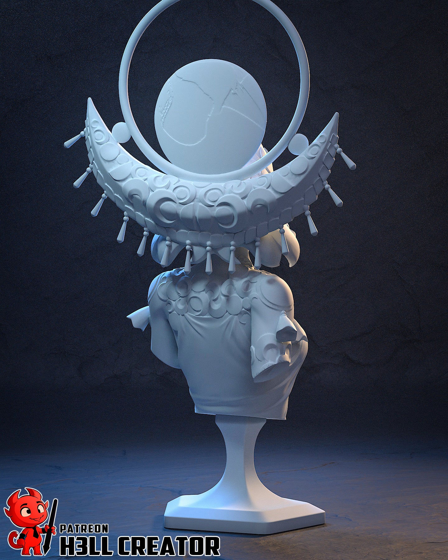 Selene Garage Kit | Fanmade Model by h3llcreator | May Moonlight Guide you | 3D printed model - Sephiknot