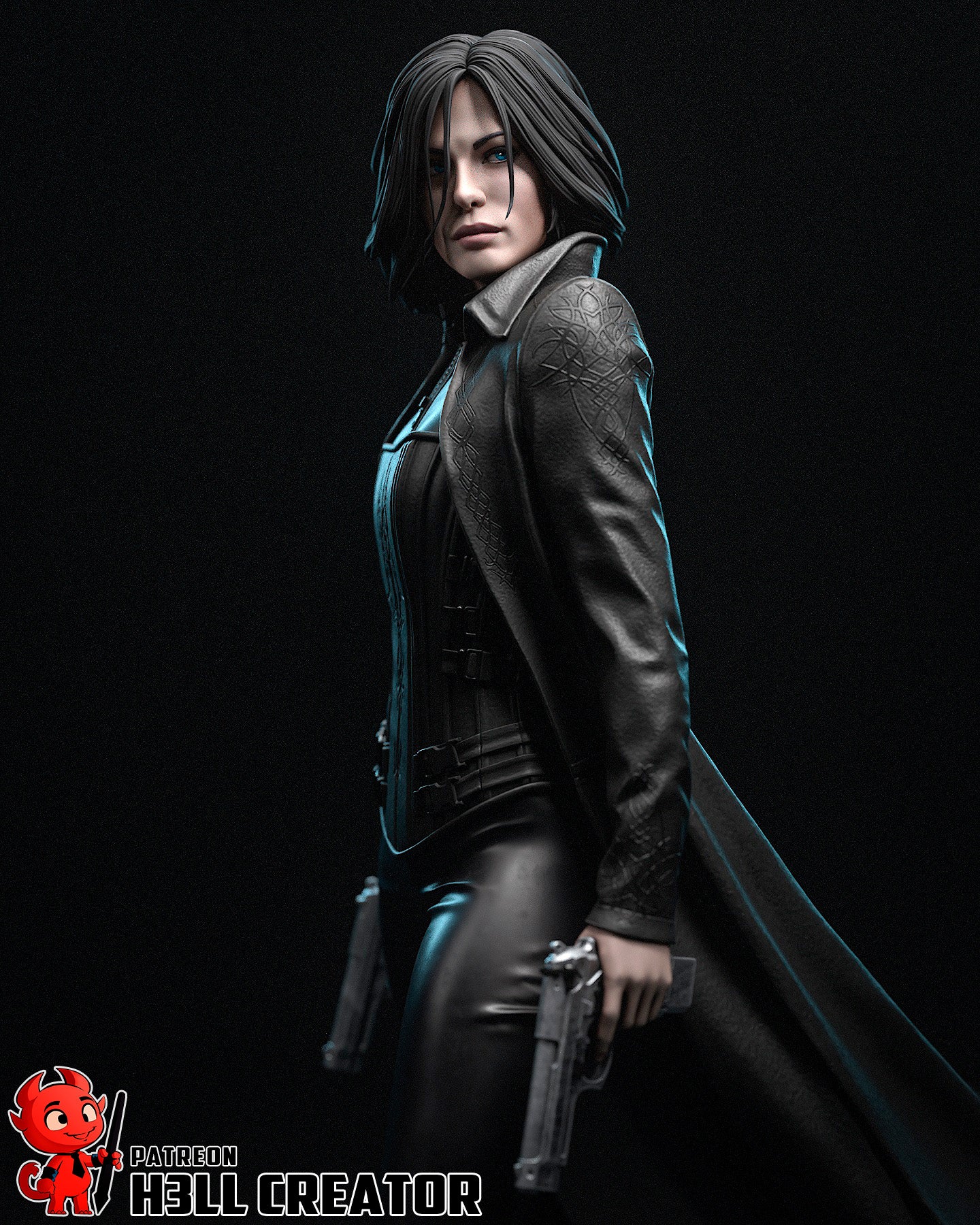 Underworld Selene Garage Kit | Fanmade Model by h3llCreator | Vamnpire warrior | 3D Printed - Sephiknot