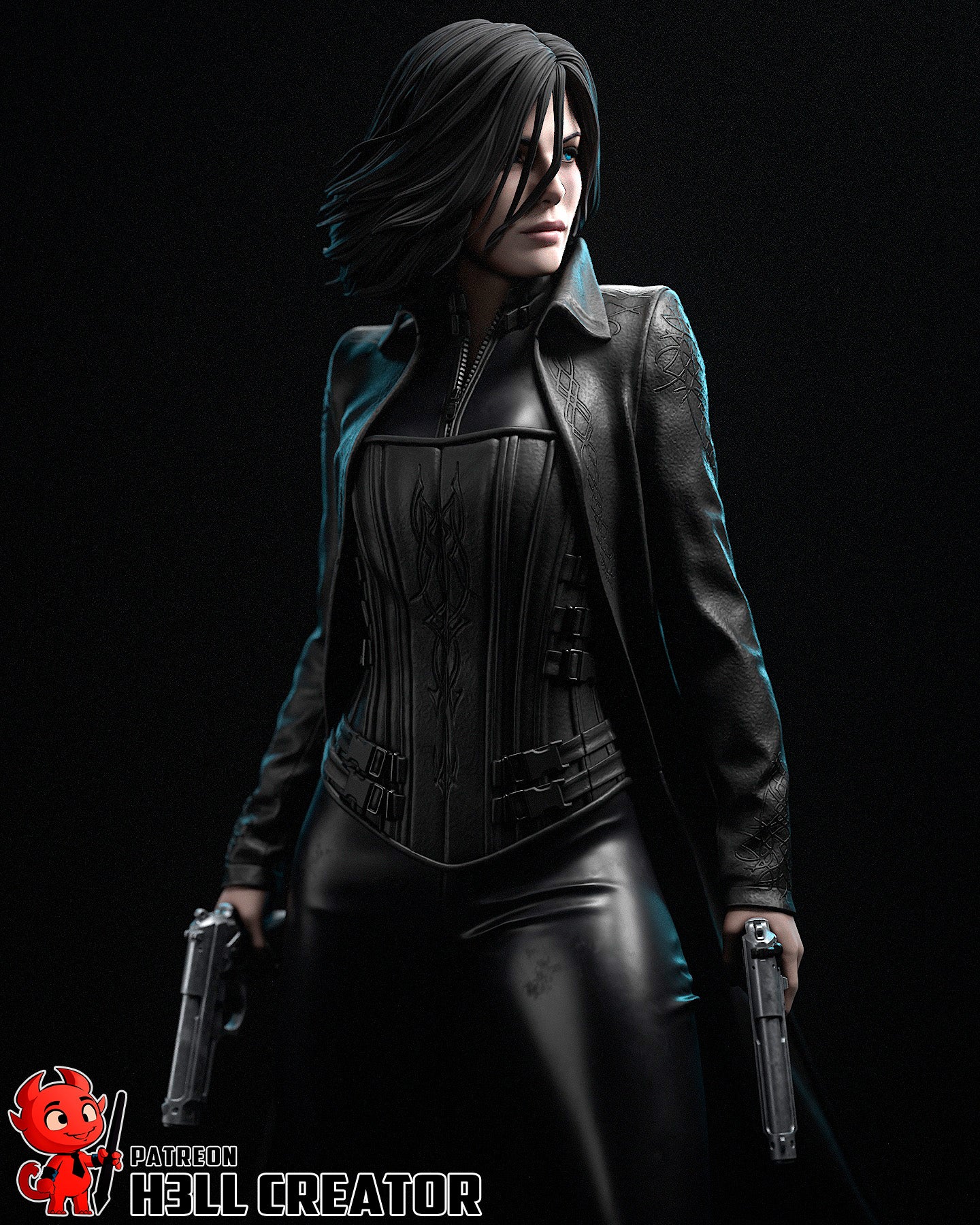 Underworld Selene Garage Kit | Fanmade Model by h3llCreator | Vamnpire warrior | 3D Printed - Sephiknot