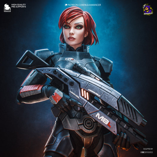Jane Shepard from Mass Effect by Bulkamancer | High Quality Resin Print | Painted Commissions available!