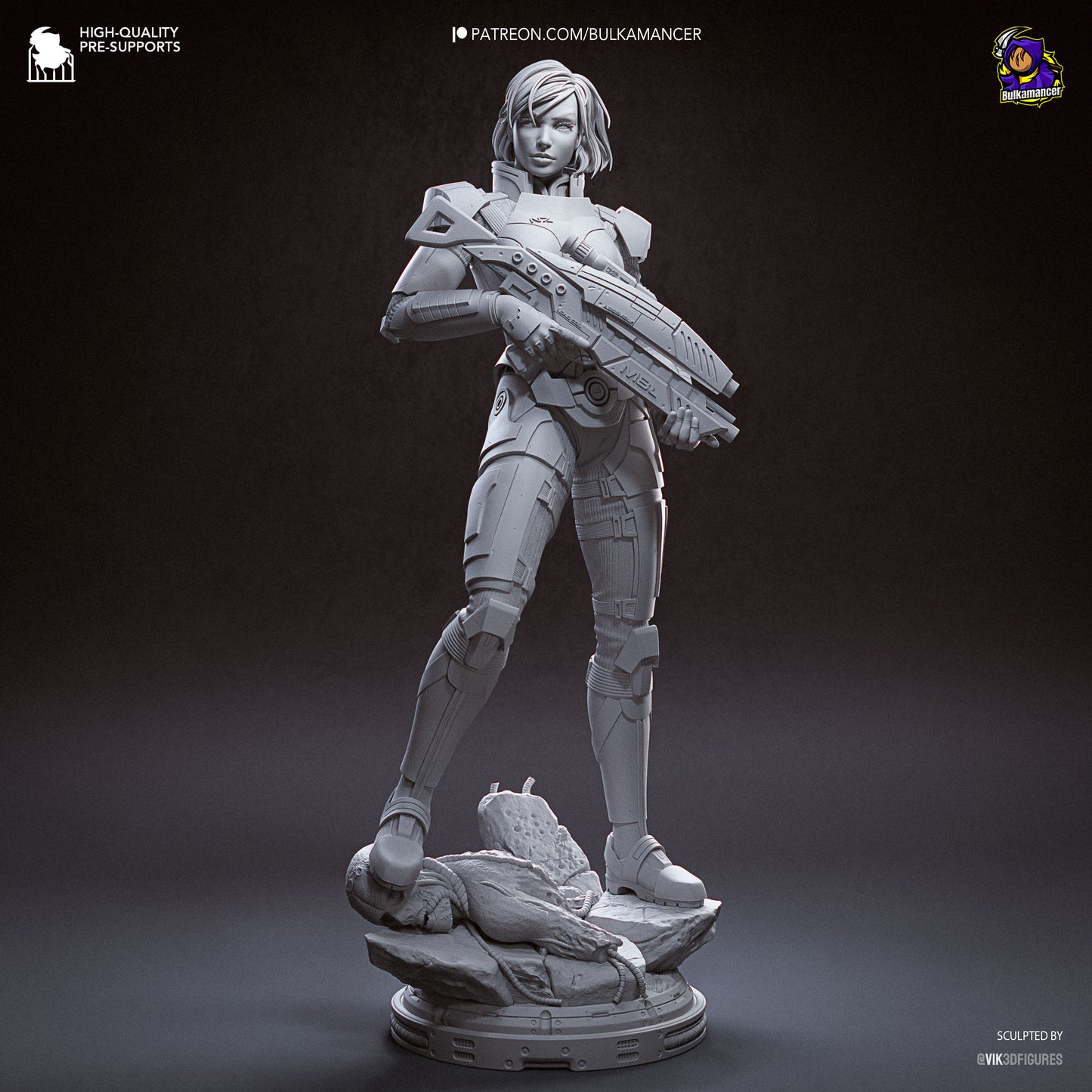 Jane Shepard from Mass Effect by Bulkamancer | High Quality Resin Print | Painted Commissions available!