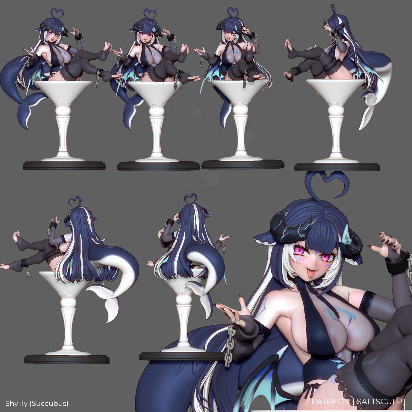 Shylily (Succubus) by SaltSculpts | High Quality Resin Print | Painted Commissions available! - Sephiknot