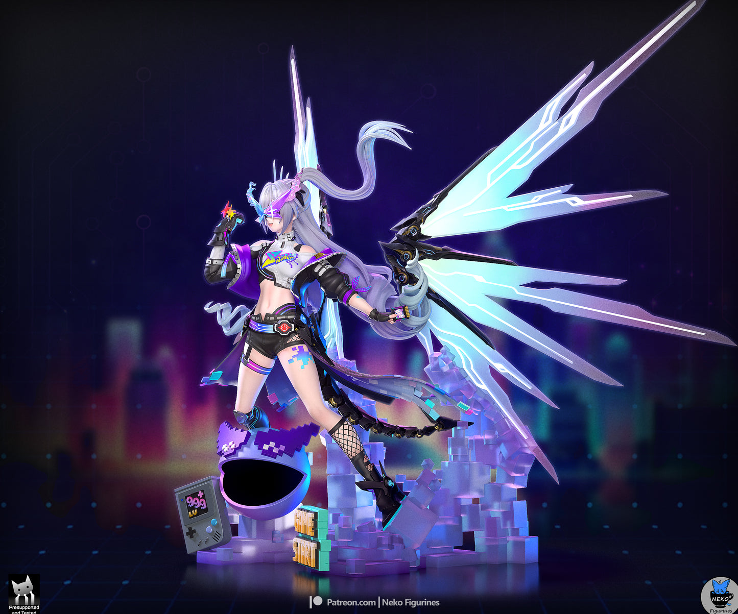 SilverWolf LV999 from Honkai Star Rail by Neko Figurines | High Quality Resin Print | Painted Commissions available!
