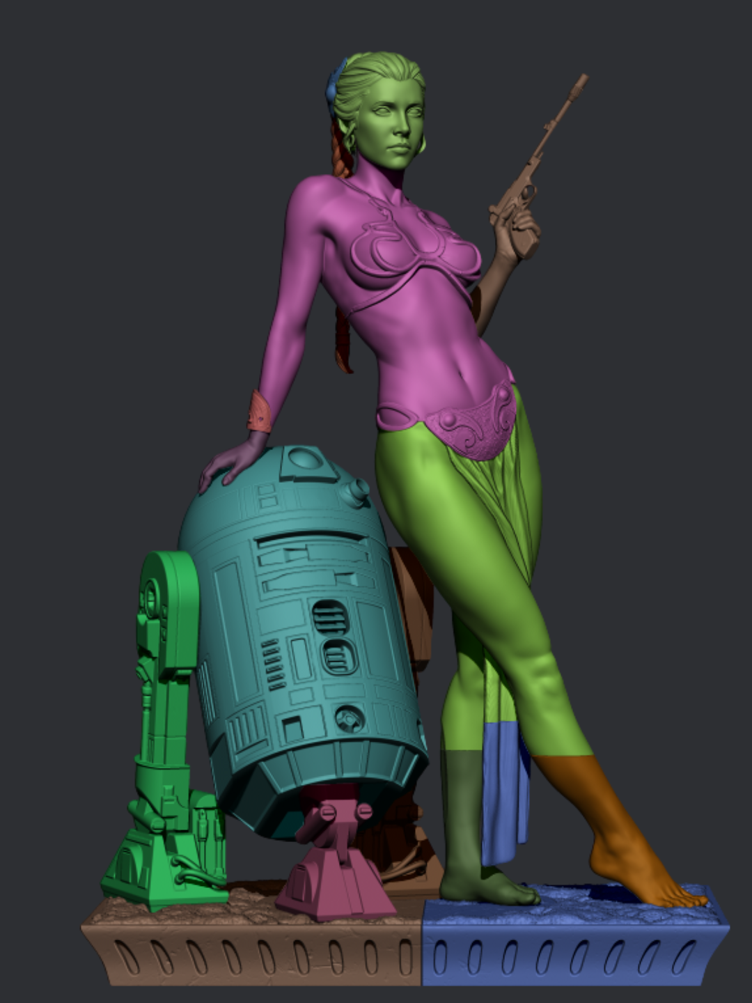 Leia from Star Wars by CA3D | High Quality Resin Print | Painted Commissions available! - Sephiknot