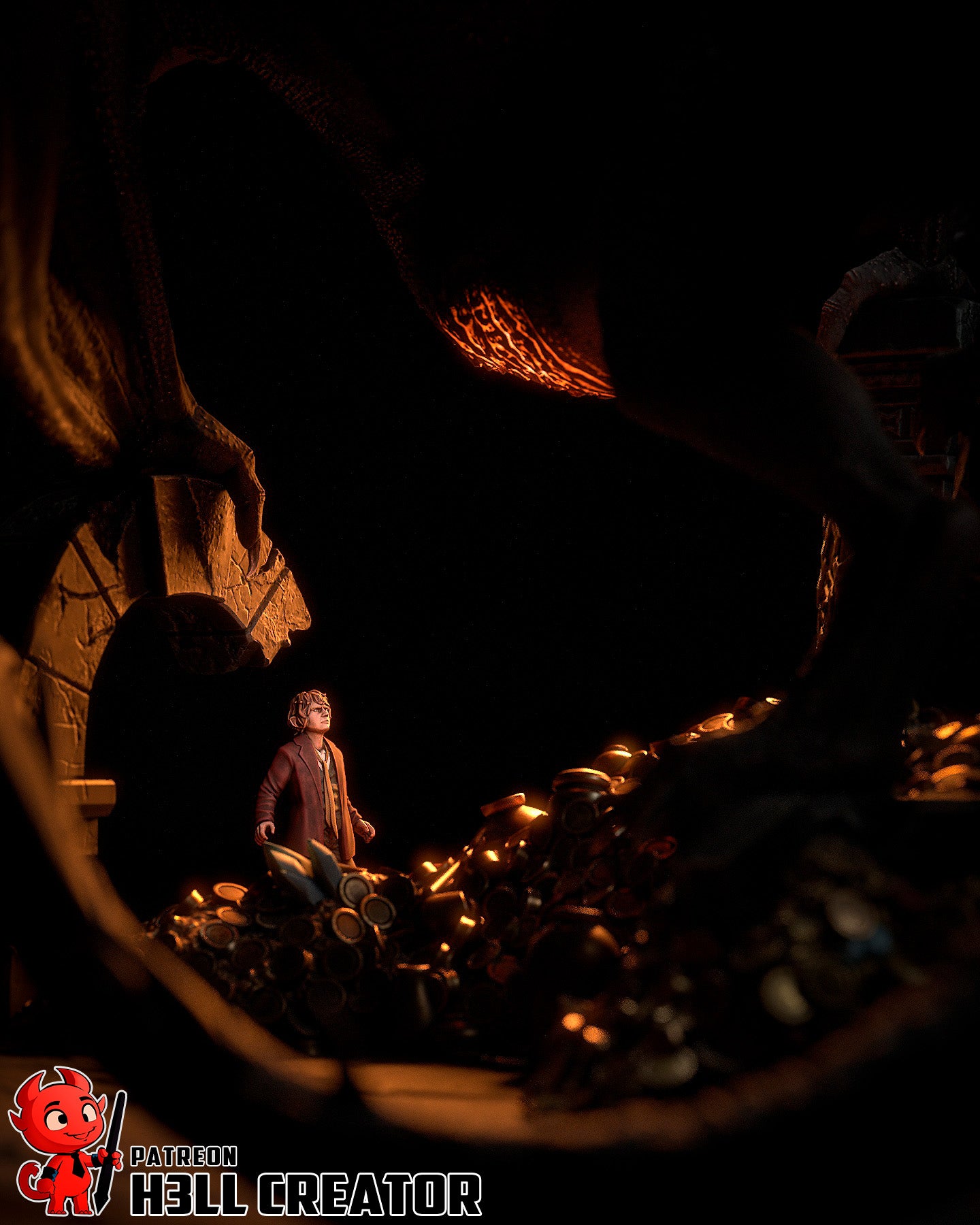 Smaug from Hobbit by h3ll creator | High Quality Resin Print | Painted Commissions available! - Sephiknot