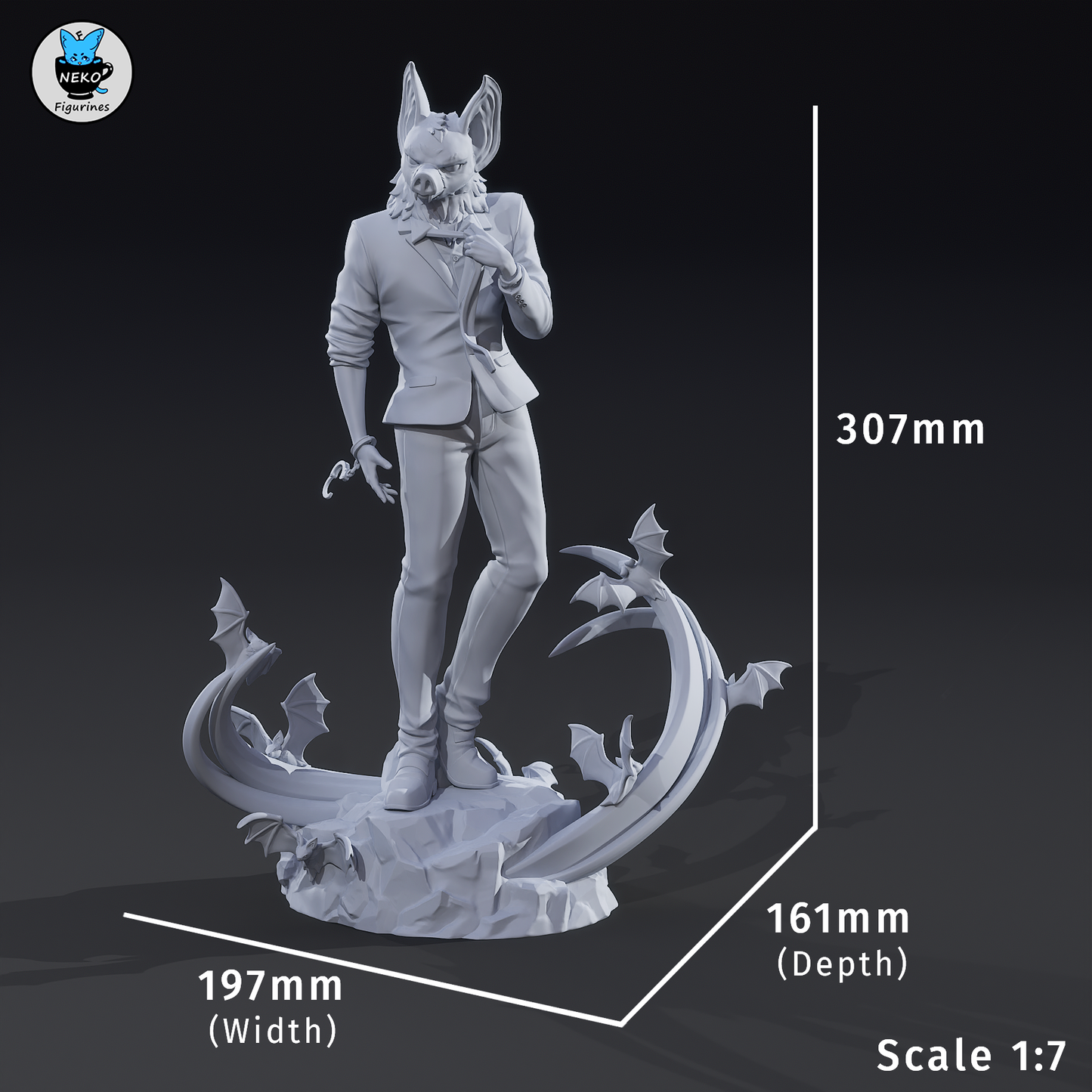 Sonar from Dispatch by Neko Figurines | High Quality Resin Print | Painted Commissions available!