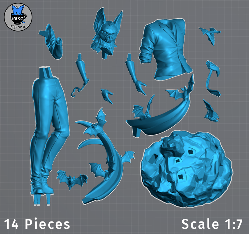 Sonar from Dispatch by Neko Figurines | High Quality Resin Print | Painted Commissions available!