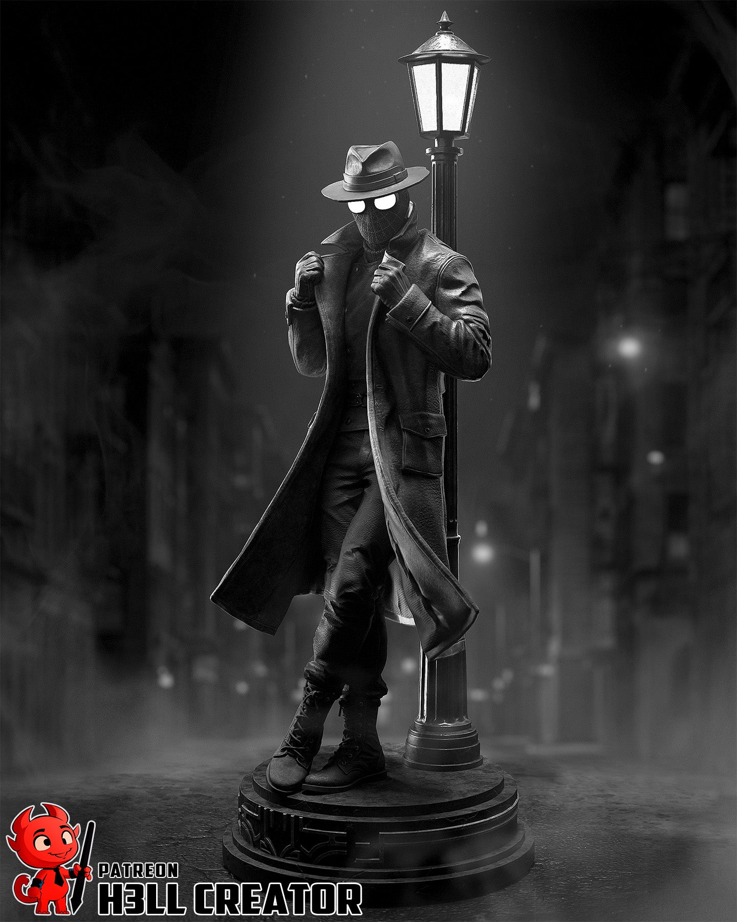 Spider-noir by h3ll creator | High Quality Resin Print | Painted Commissions available!
