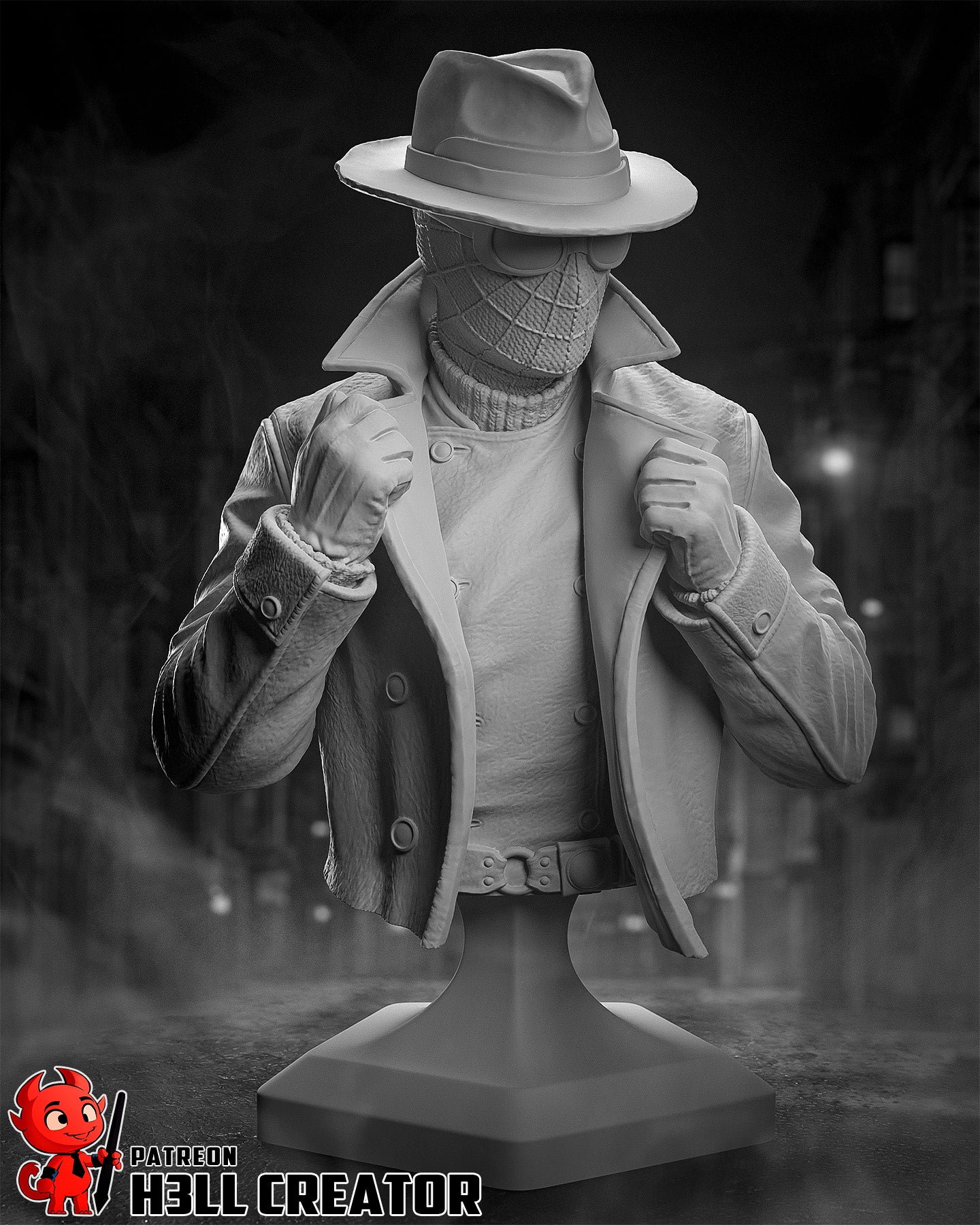 Spider-noir by h3ll creator | High Quality Resin Print | Painted Commissions available!