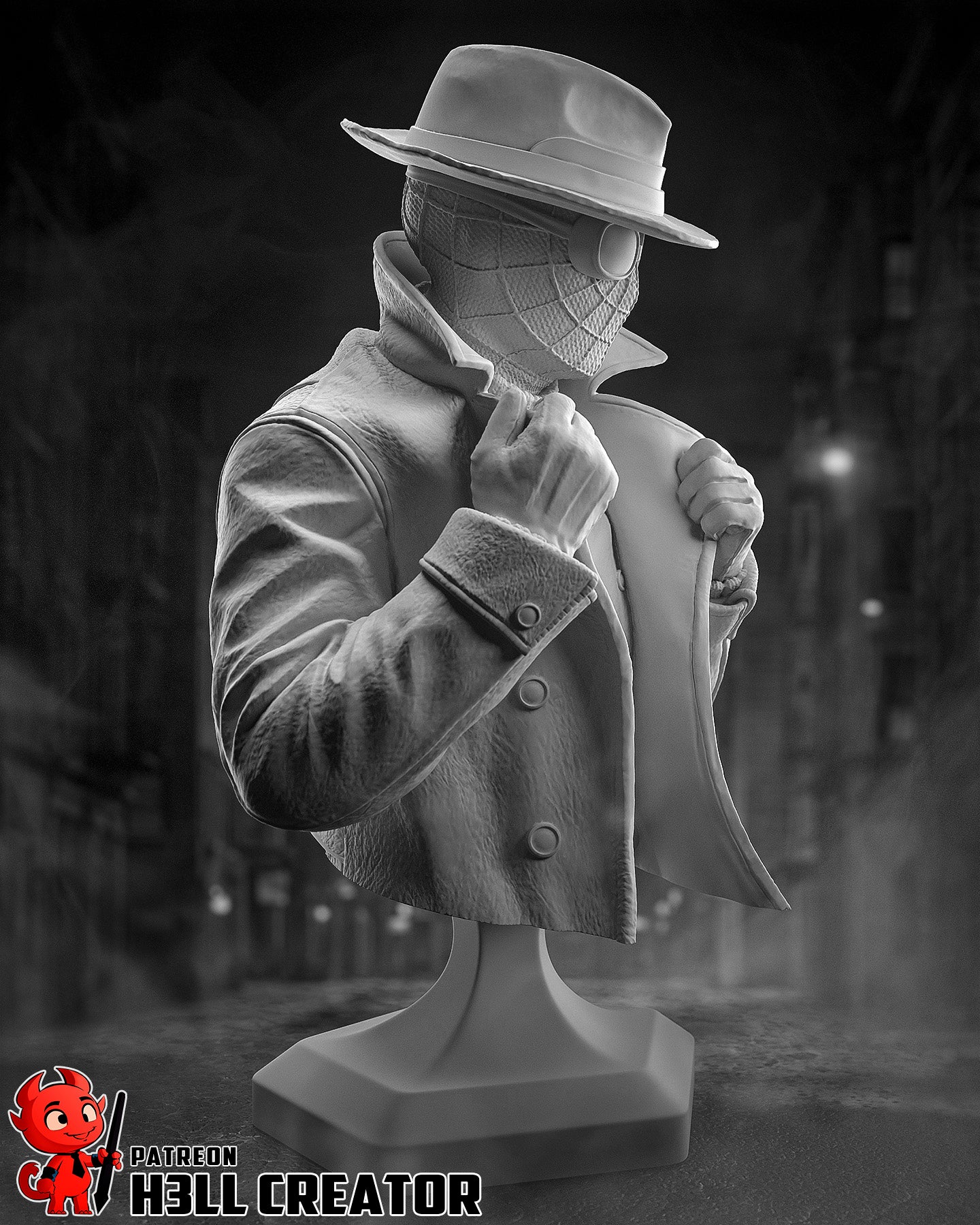 Spider-noir by h3ll creator | High Quality Resin Print | Painted Commissions available!