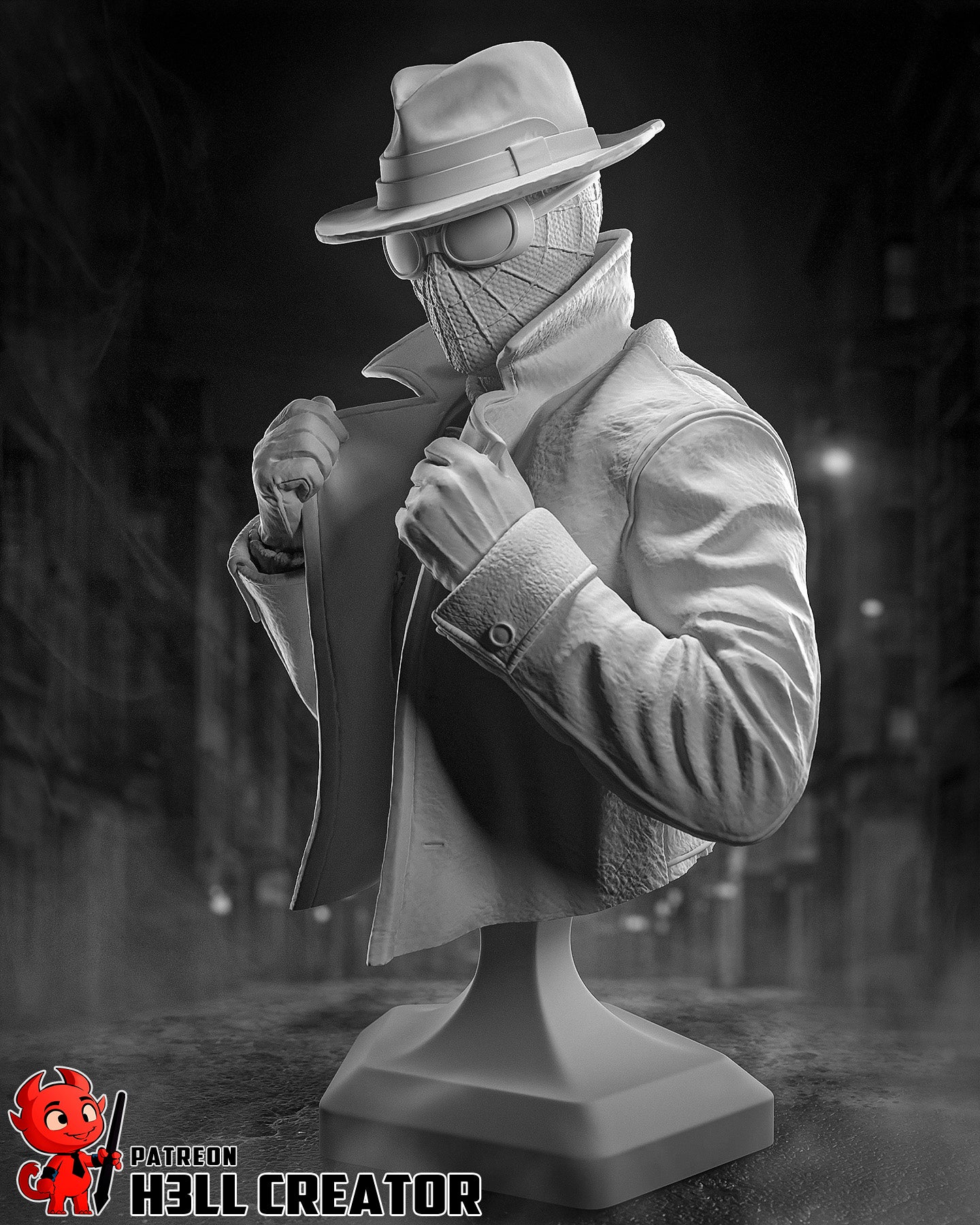 Spider-noir by h3ll creator | High Quality Resin Print | Painted Commissions available!