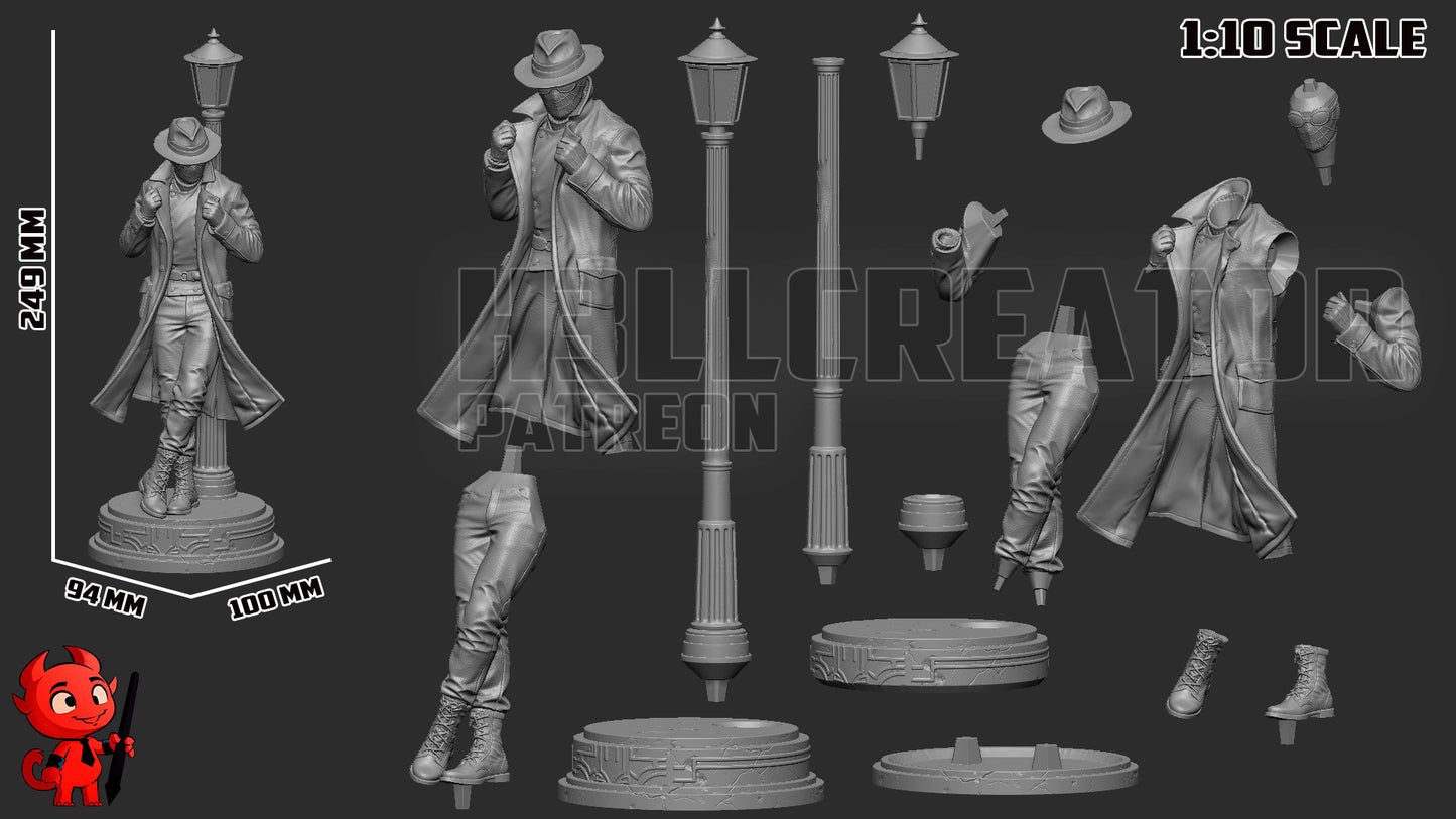 Spider-noir by h3ll creator | High Quality Resin Print | Painted Commissions available!