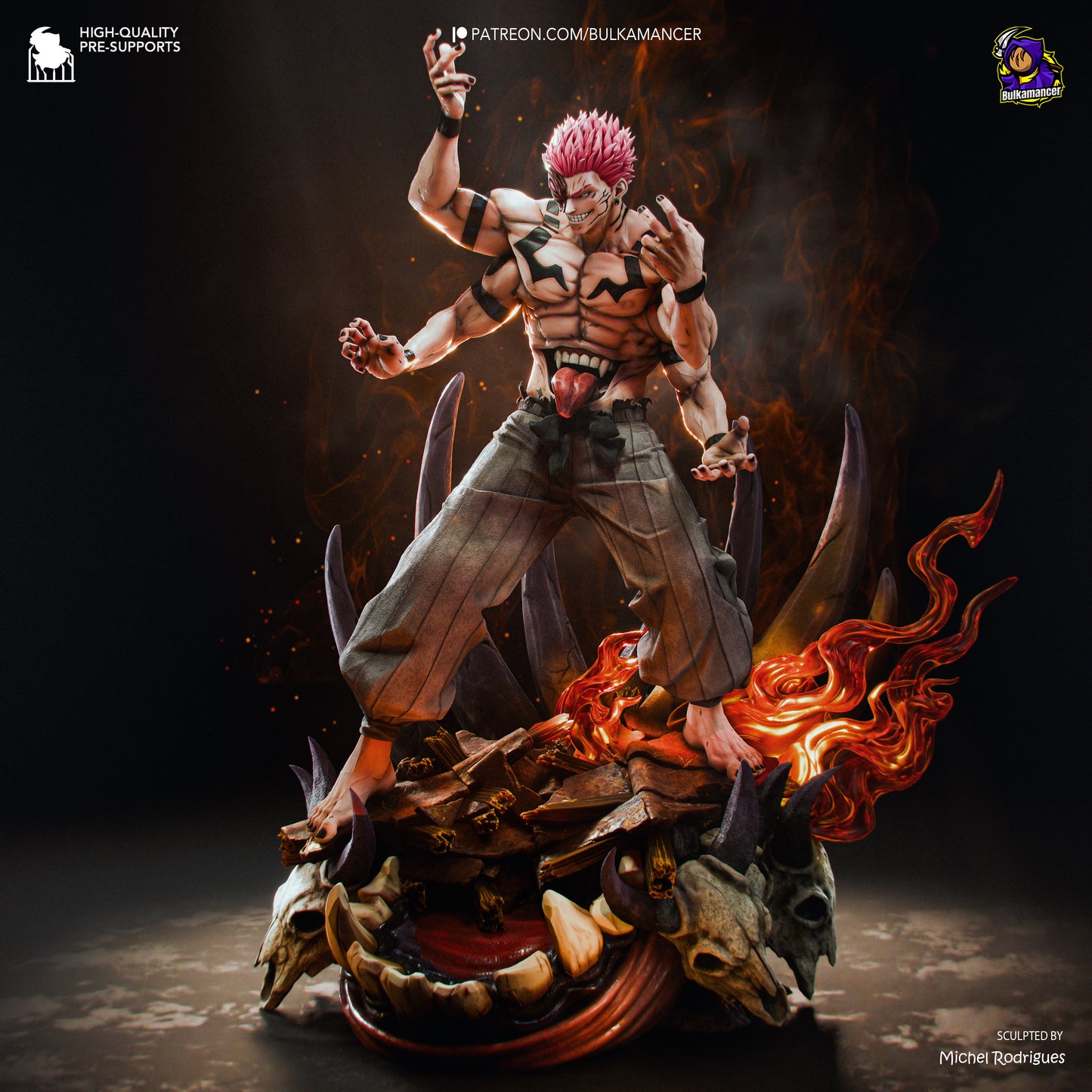 Sakuna from Jujutsu Kaisen by Bulkamancer | High Quality Resin Print | Painted Commissions available!