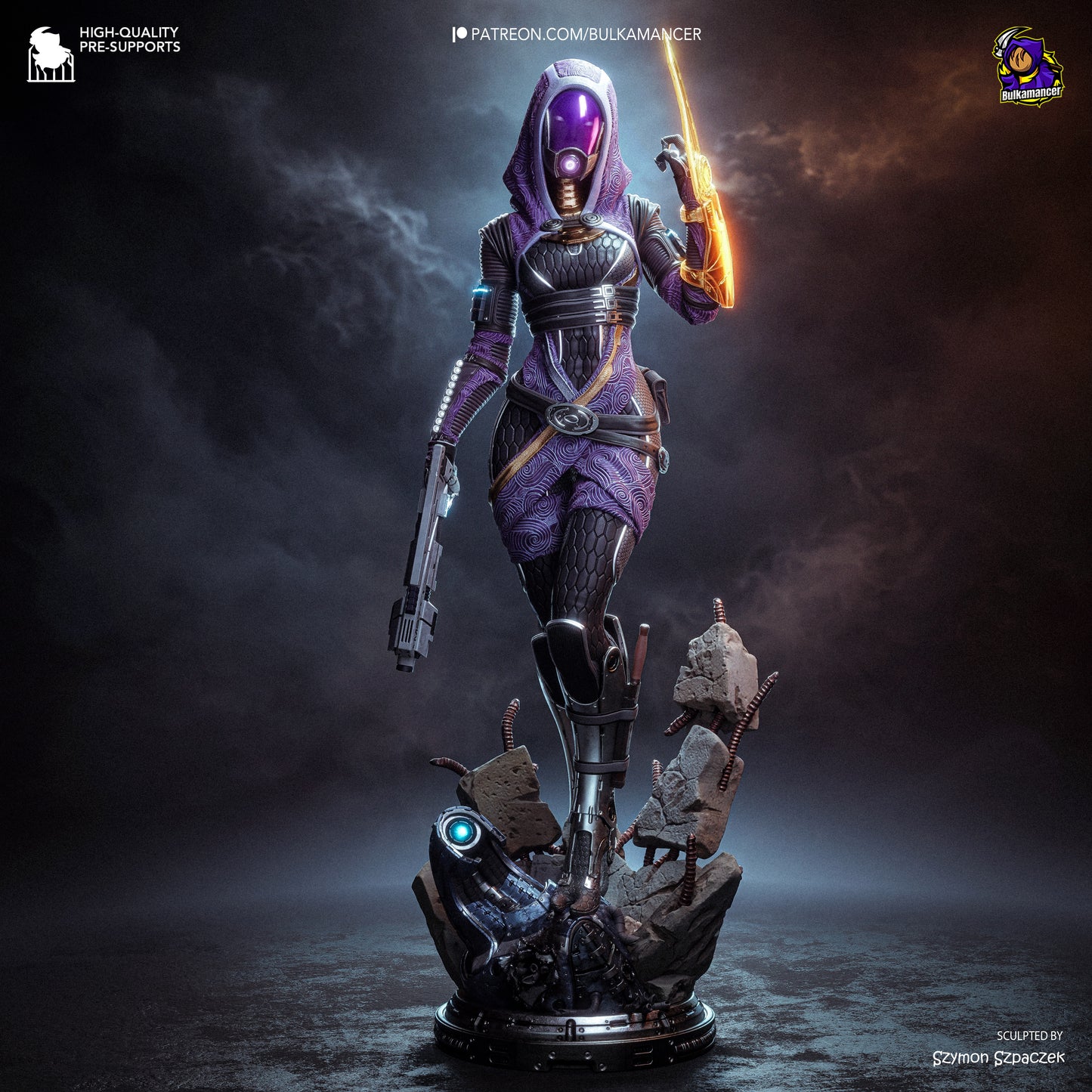 Tali from Mass Effect by Bulkamancer | High Quality Resin Print | Painted Commissions available! - Sephiknot