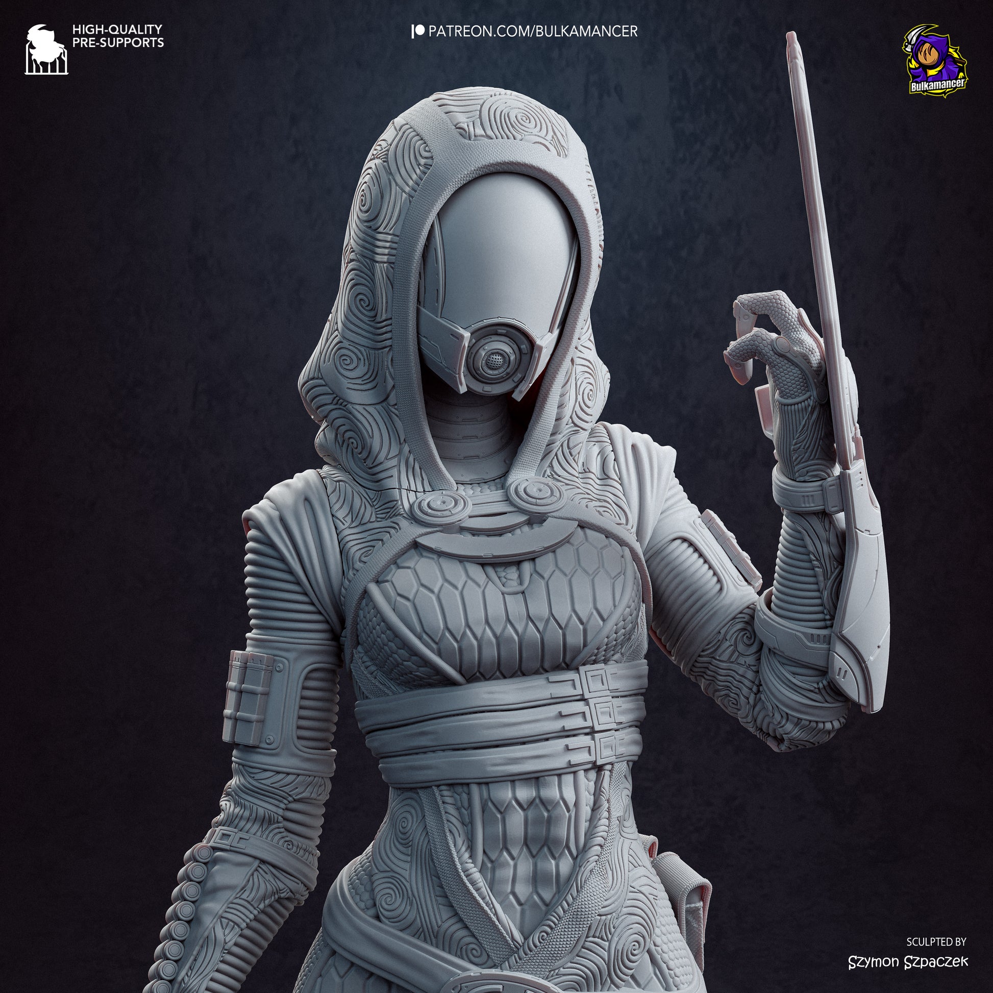 Tali from Mass Effect by Bulkamancer | High Quality Resin Print | Painted Commissions available! - Sephiknot