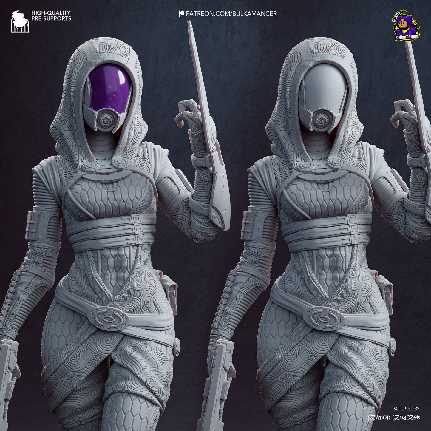 Tali from Mass Effect by Bulkamancer | High Quality Resin Print | Painted Commissions available! - Sephiknot