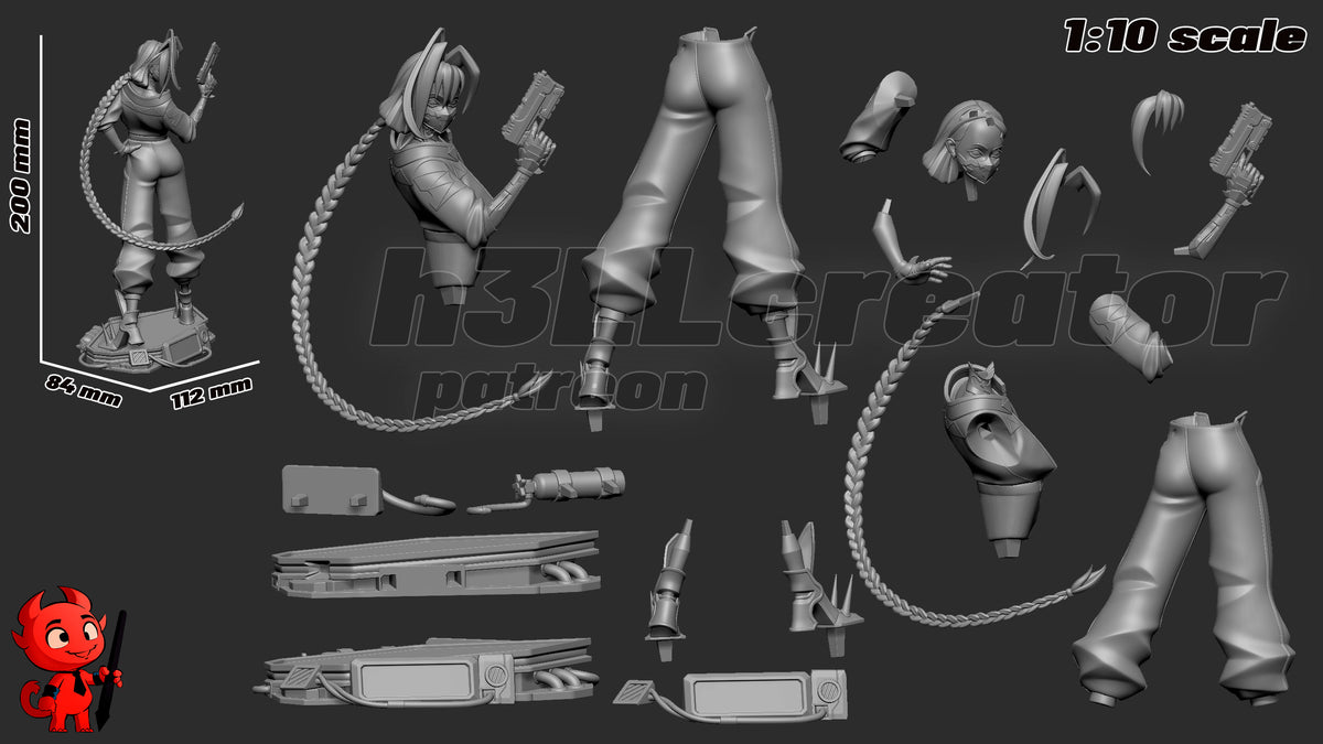 Talia from Cyberpunk by h3ll creator | High Quality Resin Print | Painted Commissions available!