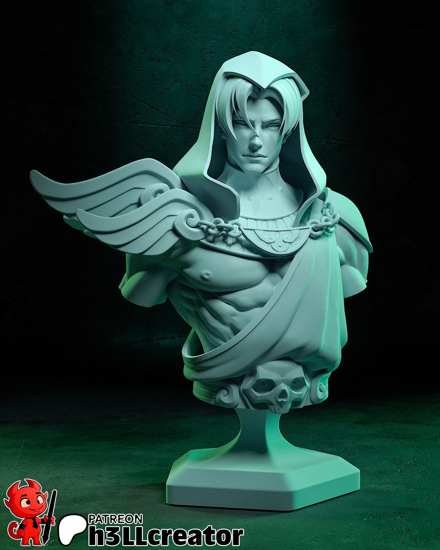 Hades Thanatos Garage Kit | Fanmade Model by h3llCreator | Death Incarnate | 3D Printed - Sephiknot