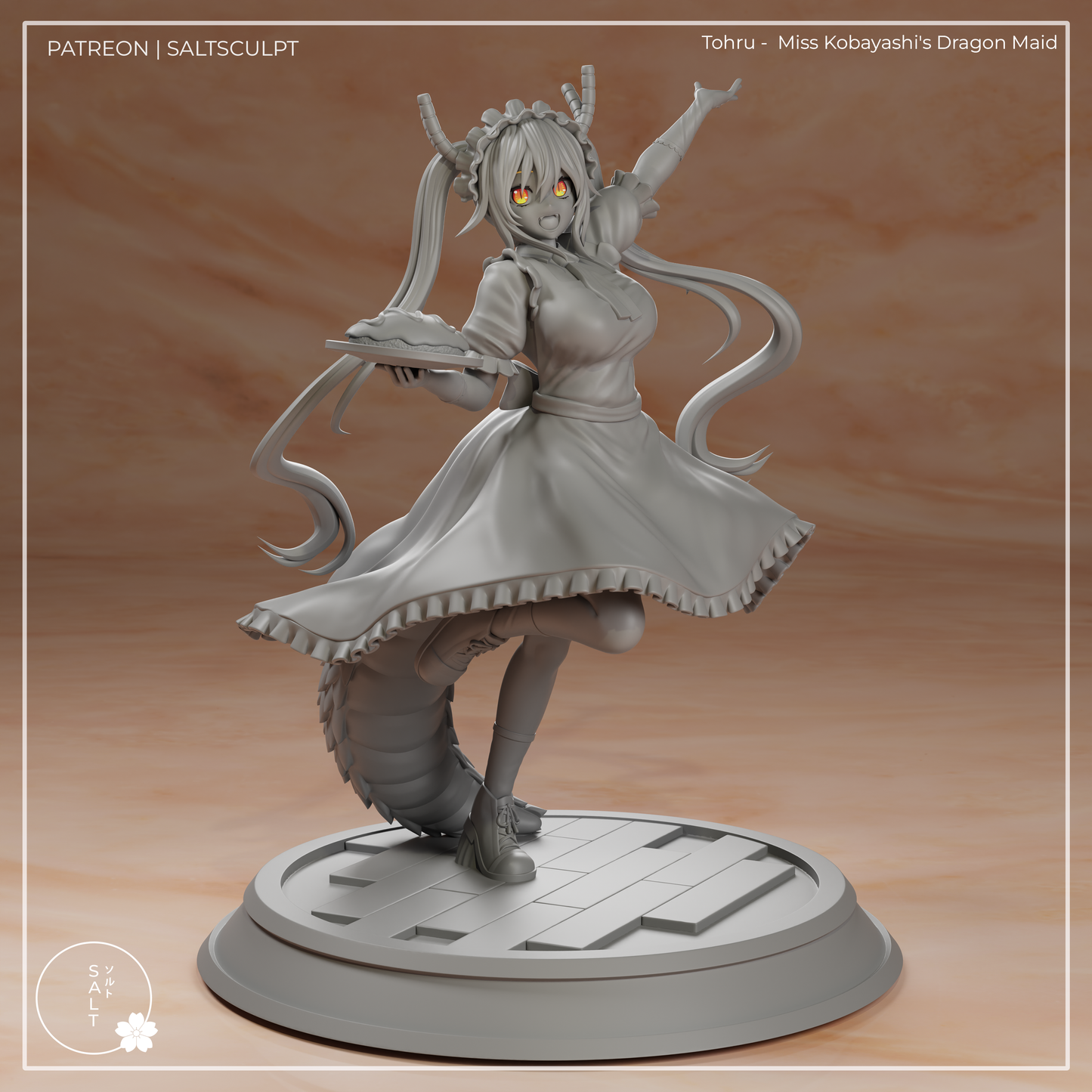 Tohru from Kobayashi's Dragon Maid by SaltSculpts | High Quality Resin Print | Painted Commissions available!