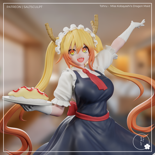 Tohru from Kobayashi's Dragon Maid by SaltSculpts | High Quality Resin Print | Painted Commissions available!