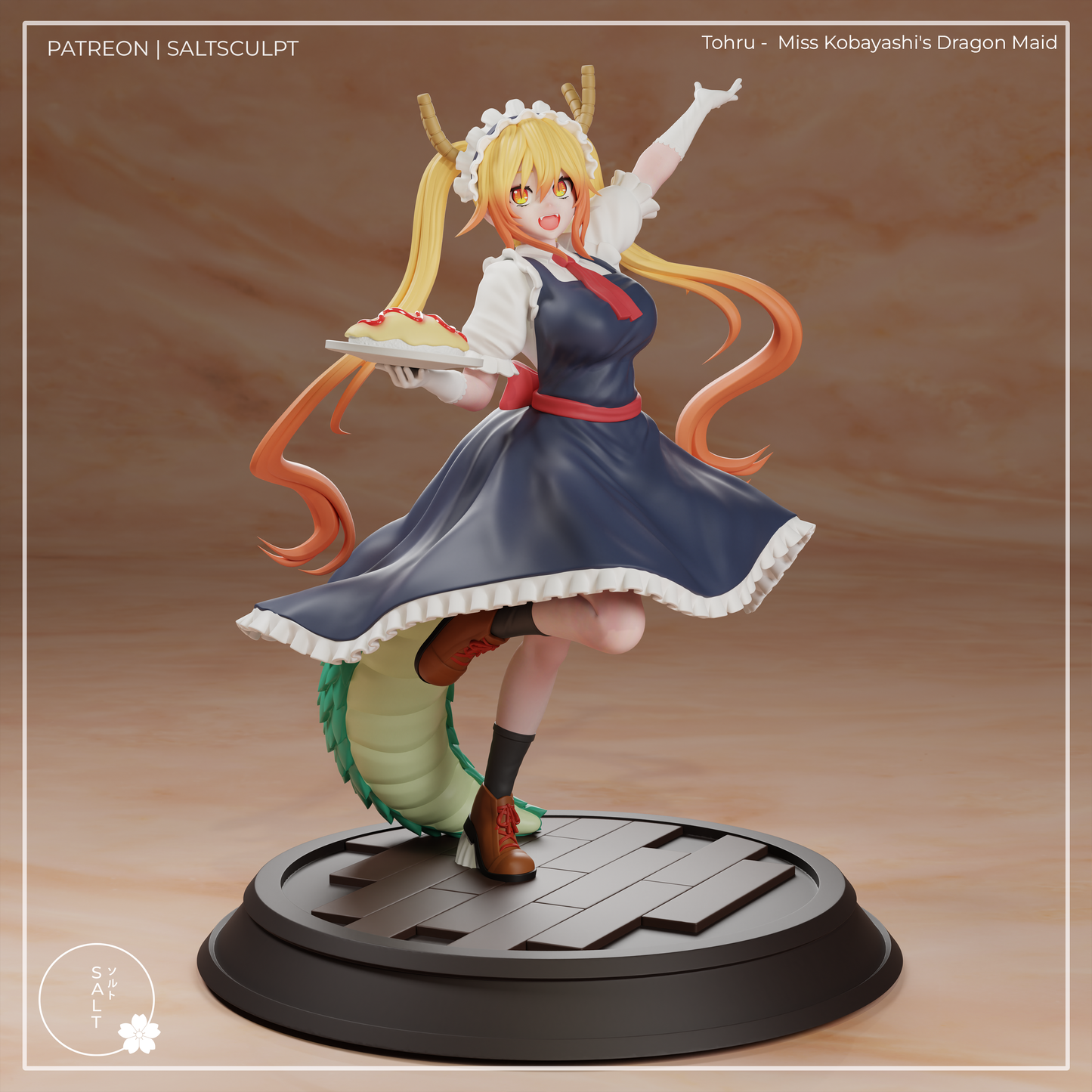 Tohru from Kobayashi's Dragon Maid by SaltSculpts | High Quality Resin Print | Painted Commissions available!