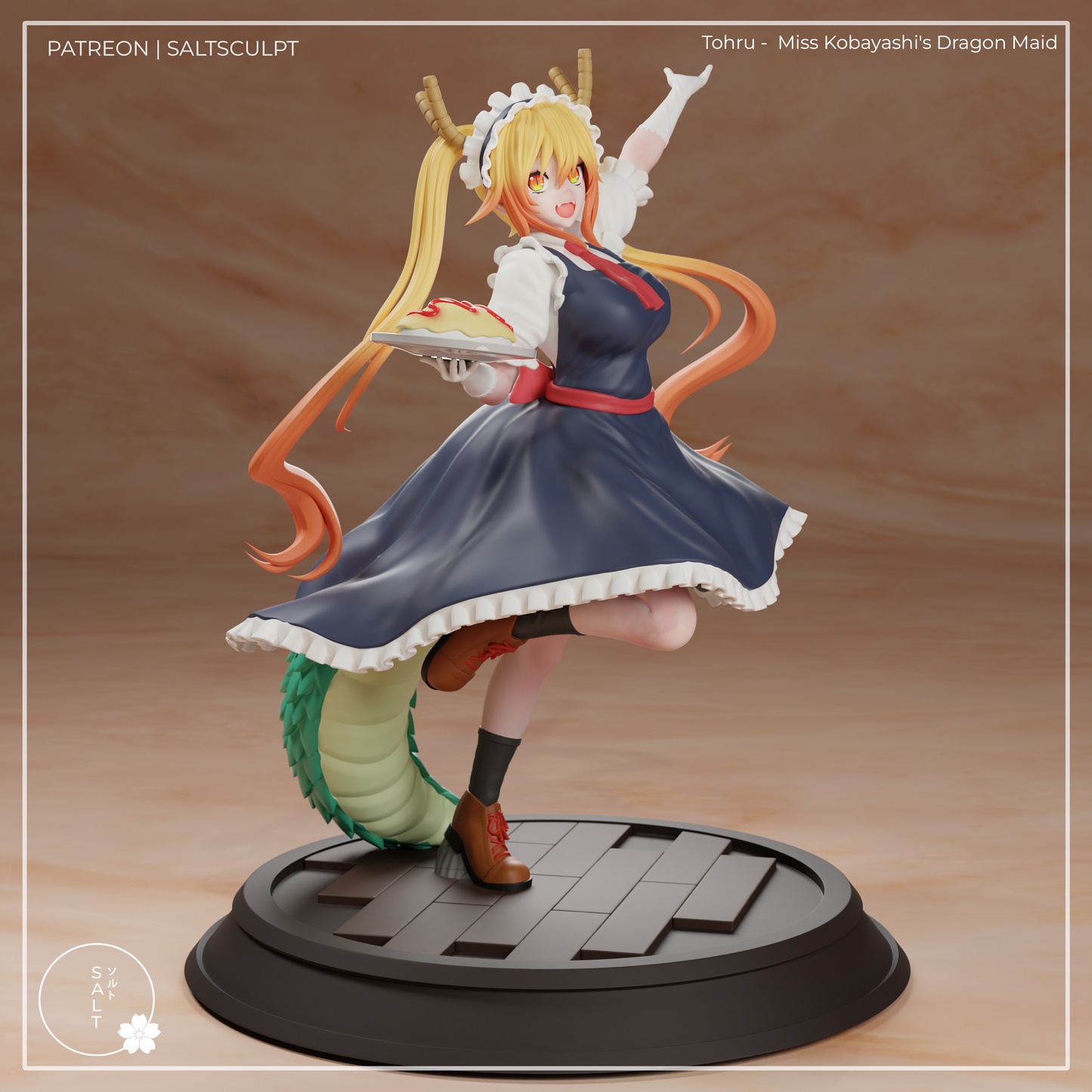 Tohru from Kobayashi's Dragon Maid by SaltSculpts | High Quality Resin Print | Painted Commissions available!