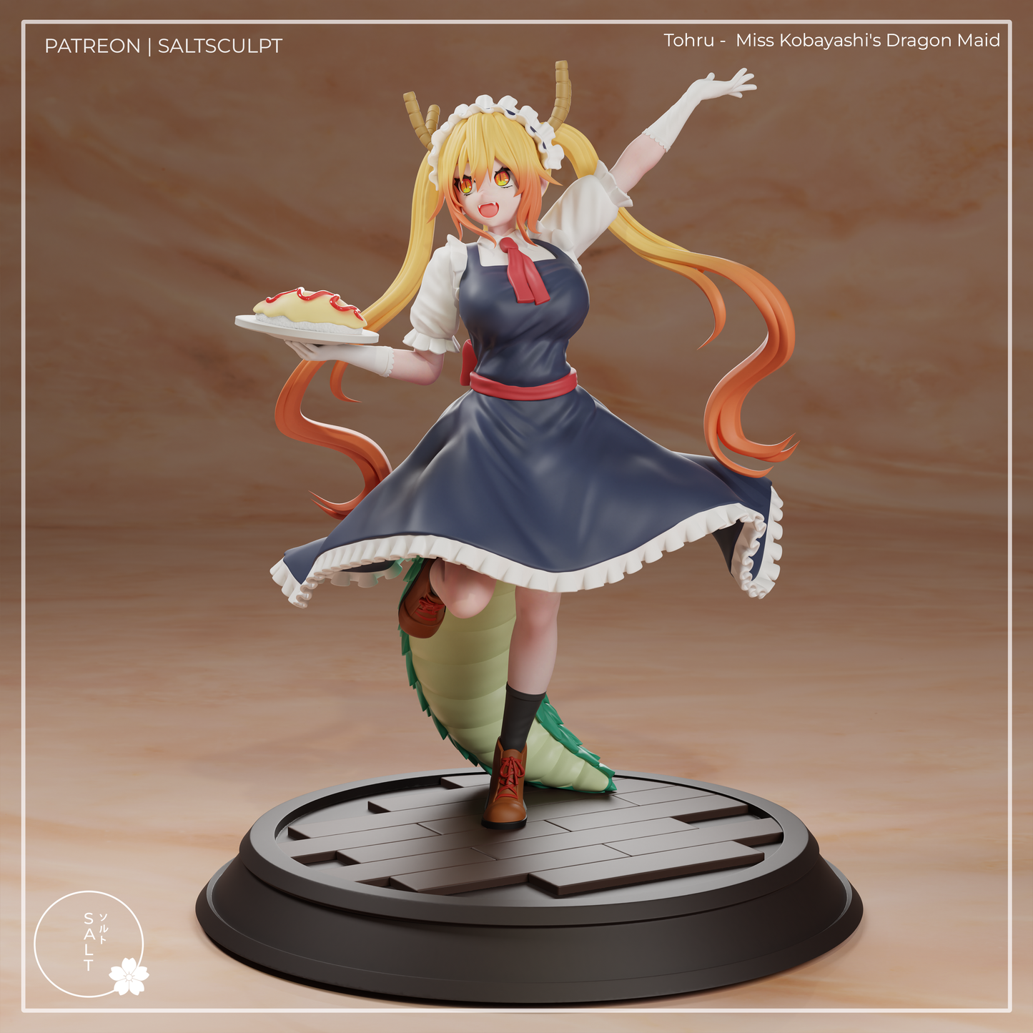 Tohru from Kobayashi's Dragon Maid by SaltSculpts | High Quality Resin Print | Painted Commissions available!