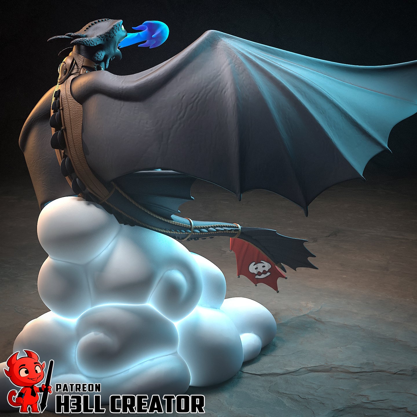 Toothless Garage Kit | Fanmade Model by h3llCreator | How to train your dragon | 3D Printed