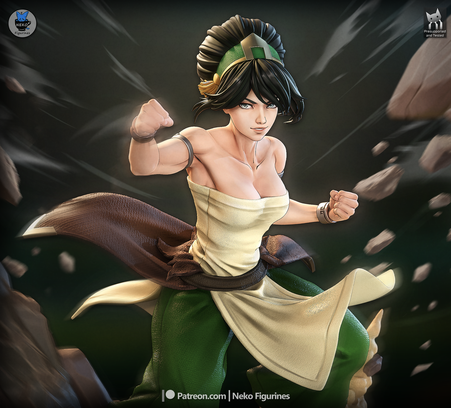 Toph from Avatar by Neko Figurines | High Quality Resin Print | Painted Commissions available! - Sephiknot