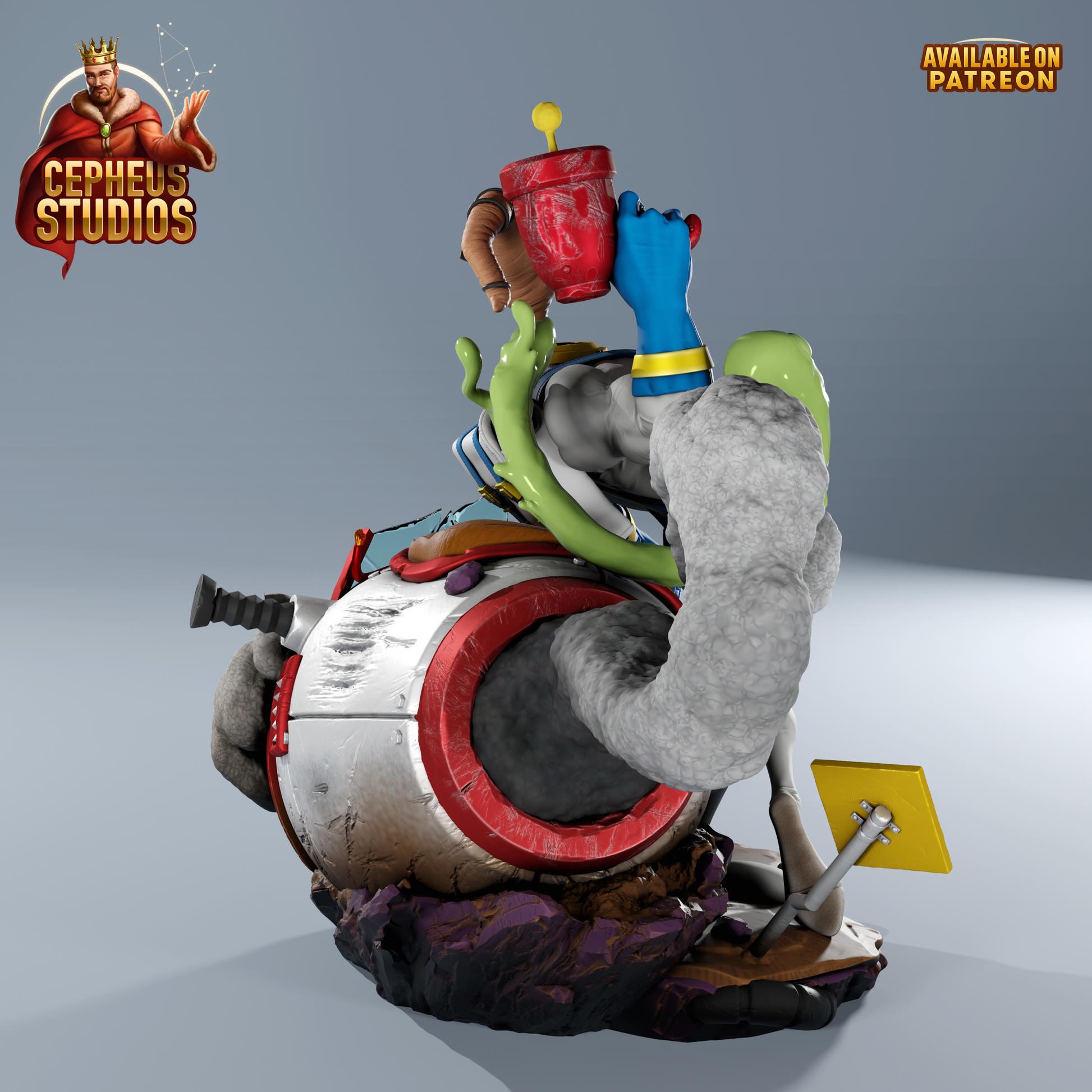 Earthworm Jim by Cepheus | High Quality Resin Print | Painted Commissions available! - Sephiknot