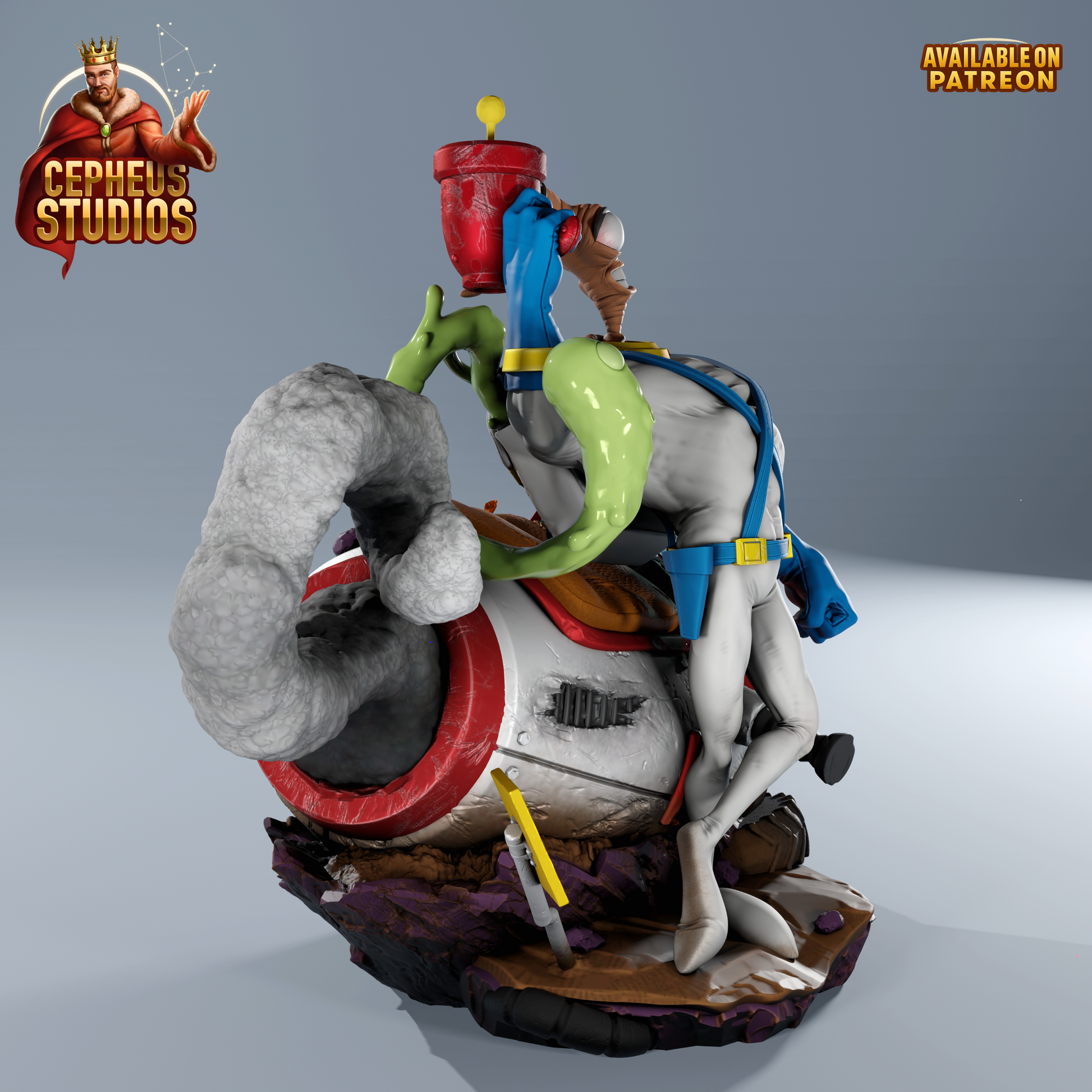 Earthworm Jim by Cepheus | High Quality Resin Print | Painted Commissions available! - Sephiknot