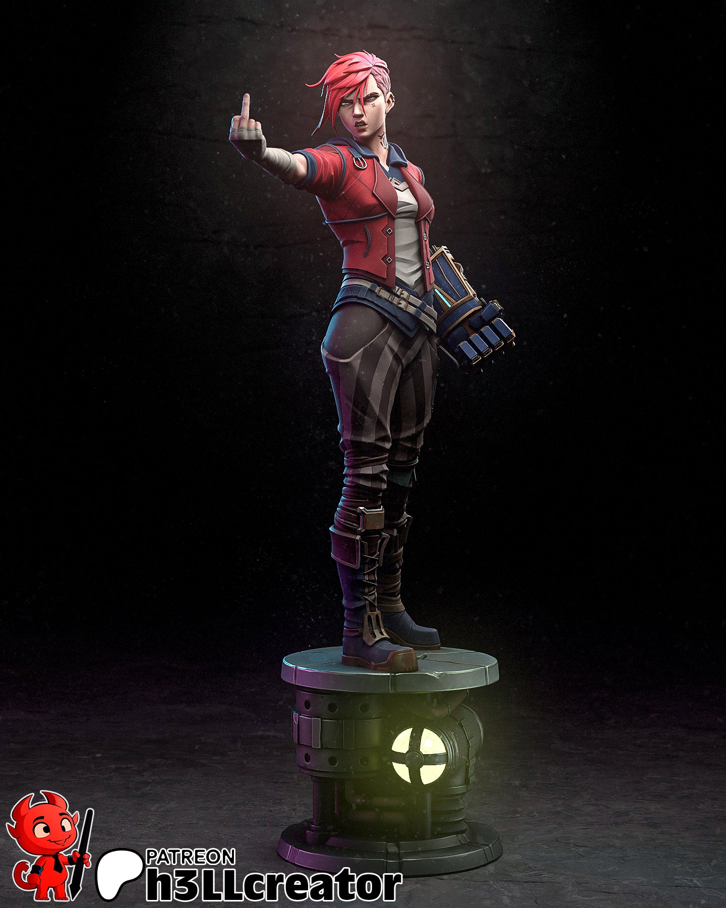 Arcane Vi Garage Kit | Fanmade Model by h3llCreator | Piltover brawler | 3D Printed - Sephiknot