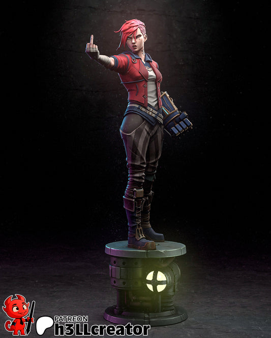 Arcane Vi Garage Kit | Fanmade Model by h3llCreator | Piltover brawler | 3D Printed - Sephiknot