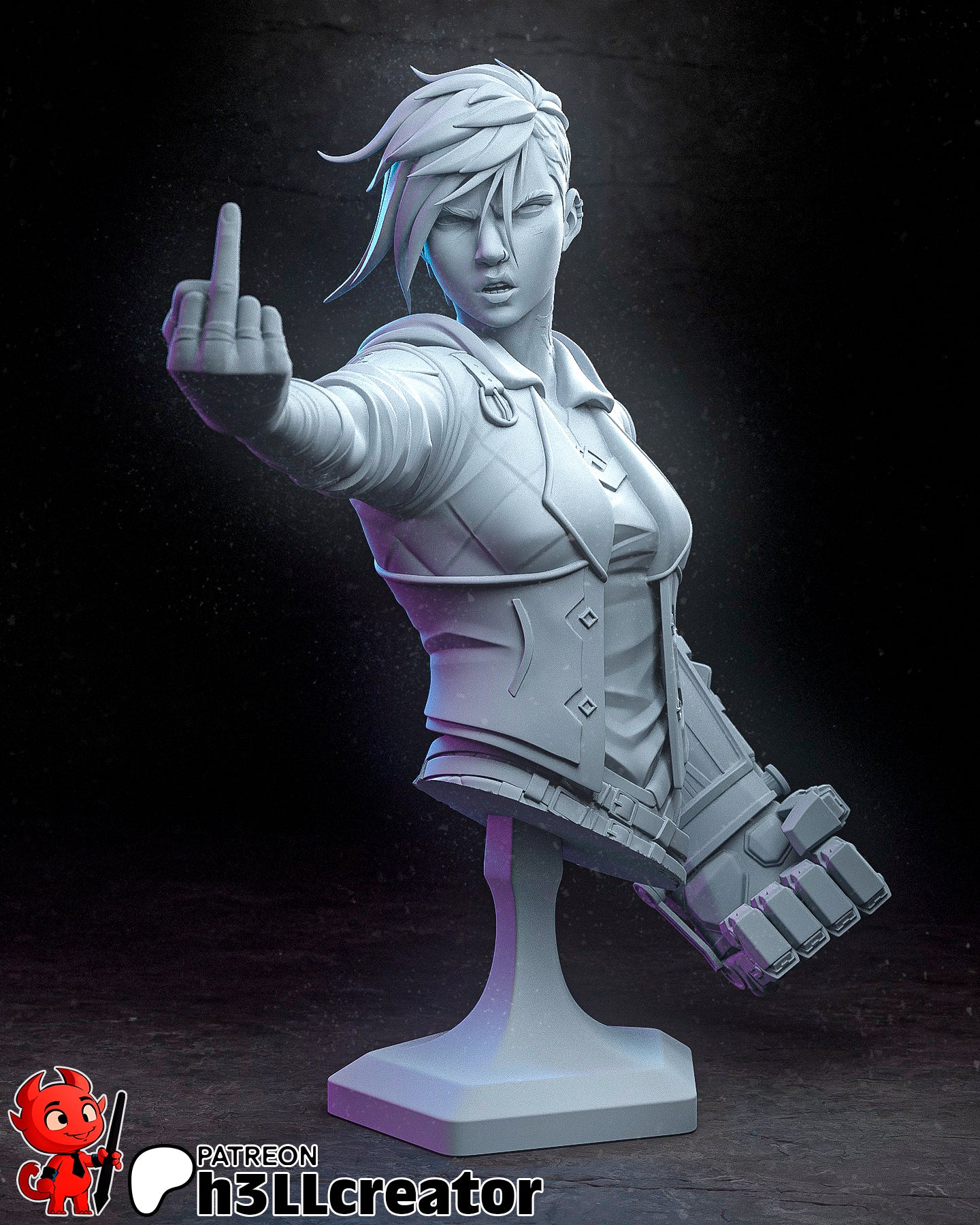 Arcane Vi Garage Kit | Fanmade Model by h3llCreator | Piltover brawler | 3D Printed - Sephiknot