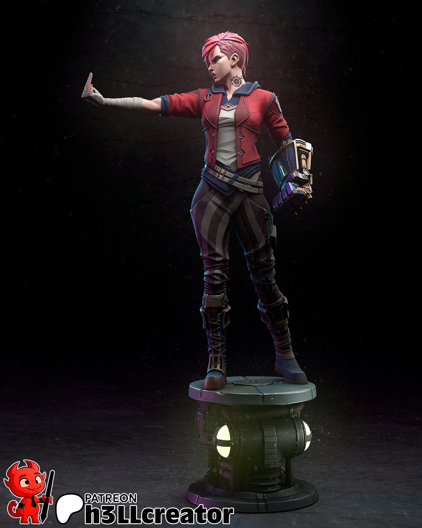 Arcane Vi Garage Kit | Fanmade Model by h3llCreator | Piltover brawler | 3D Printed - Sephiknot