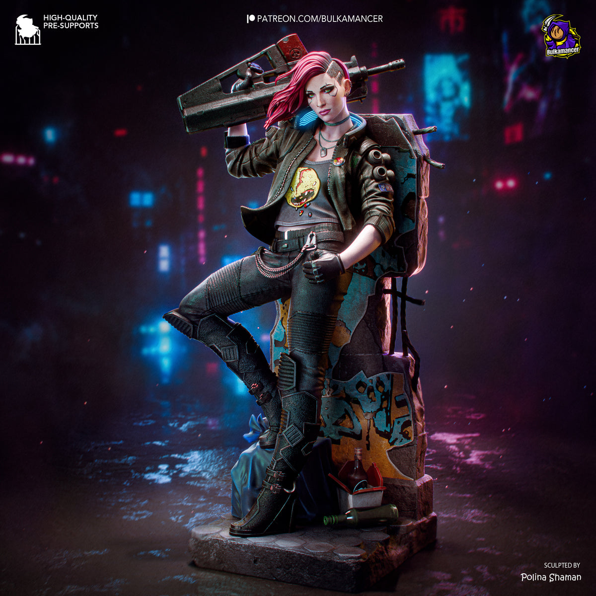 Valerie from Cyberpunk by Bulkamancer | High Quality Resin Print | Painted Commissions available!