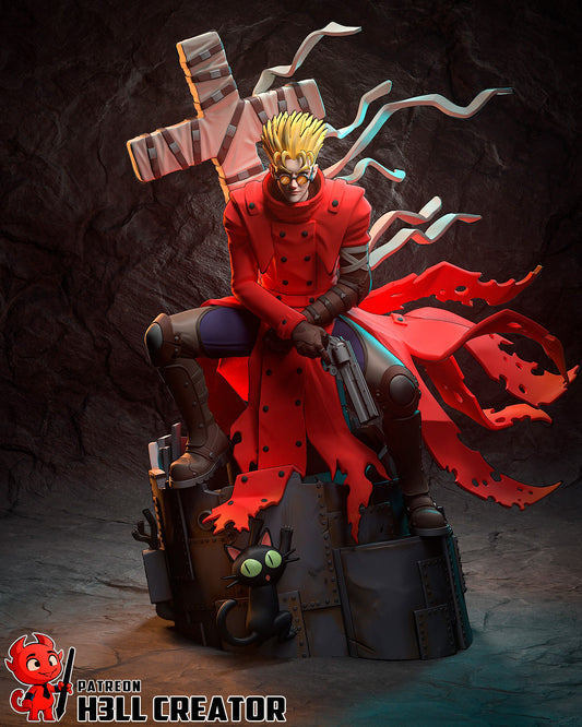 Vash from Trigun by h3ll creator | High Quality Resin Print | Painted Commissions available