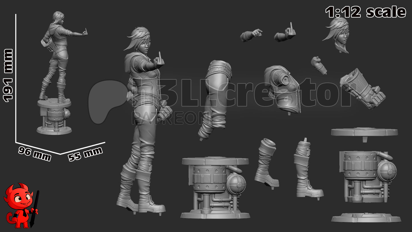 Arcane Vi Garage Kit | Fanmade Model by h3llCreator | Piltover brawler | 3D Printed - Sephiknot