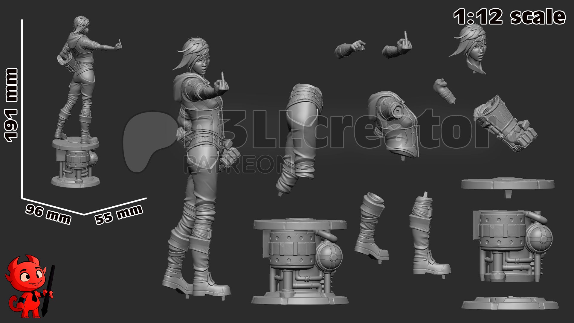 Arcane Vi Garage Kit | Fanmade Model by h3llCreator | Piltover brawler | 3D Printed - Sephiknot