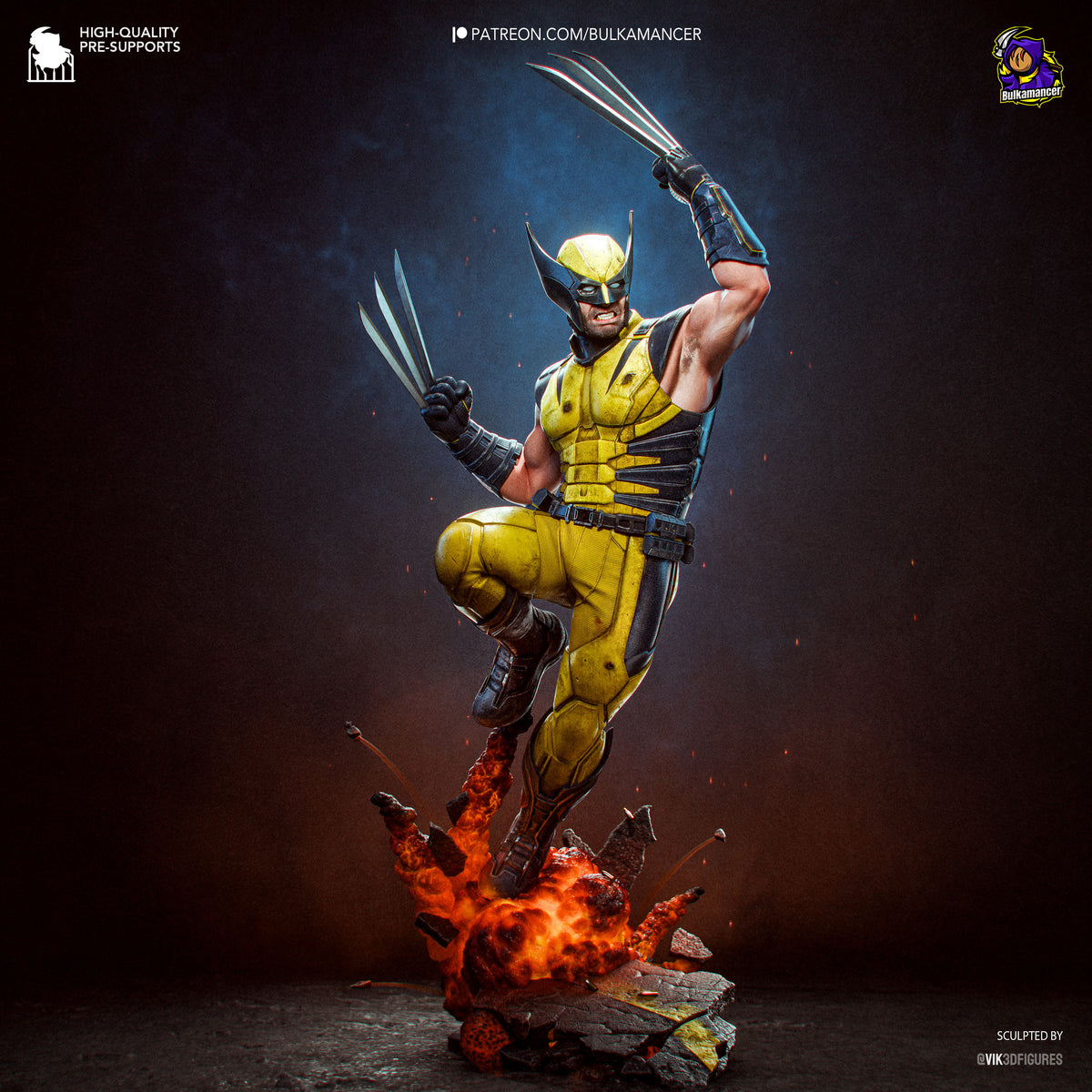 Wolverine by Bulkamancer | High Quality Resin Print | Painted Commissions available!