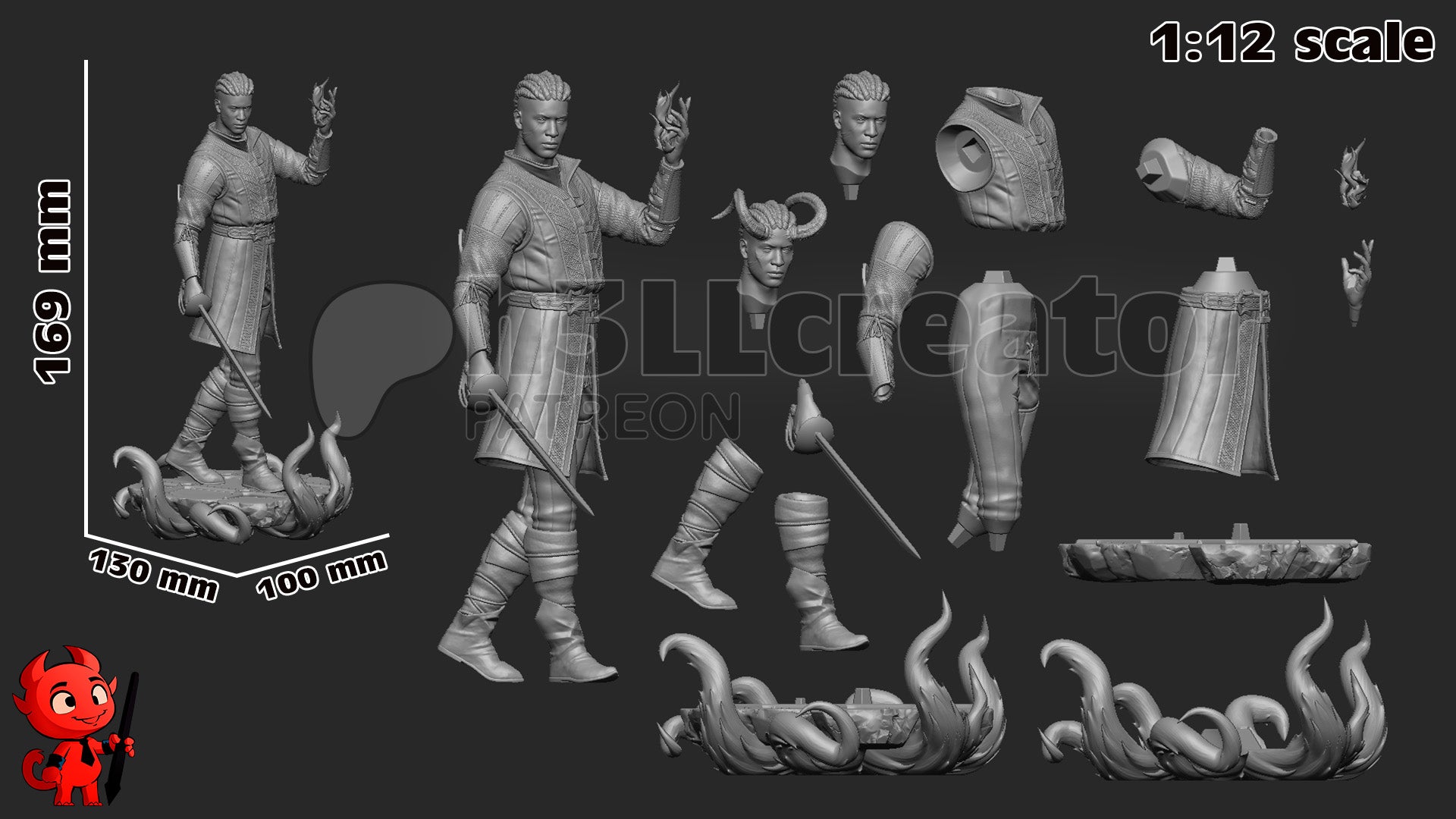 Wyll Garage Kit | Fanmade Model by h3llCreator | Baldurs Gate | 3D Printed - Sephiknot