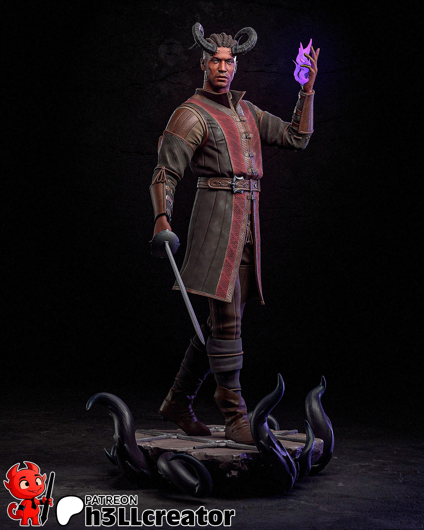 Wyll Garage Kit | Fanmade Model by h3llCreator | Baldurs Gate | 3D Printed - Sephiknot
