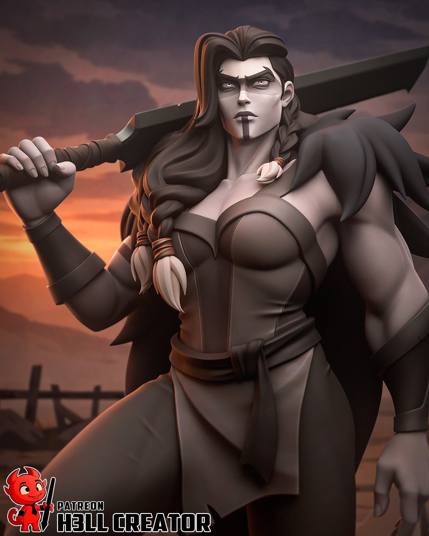 Yasha from The Mighy Nein by h3ll creator | High Quality Resin Print | Painted Commissions available! - Sephiknot