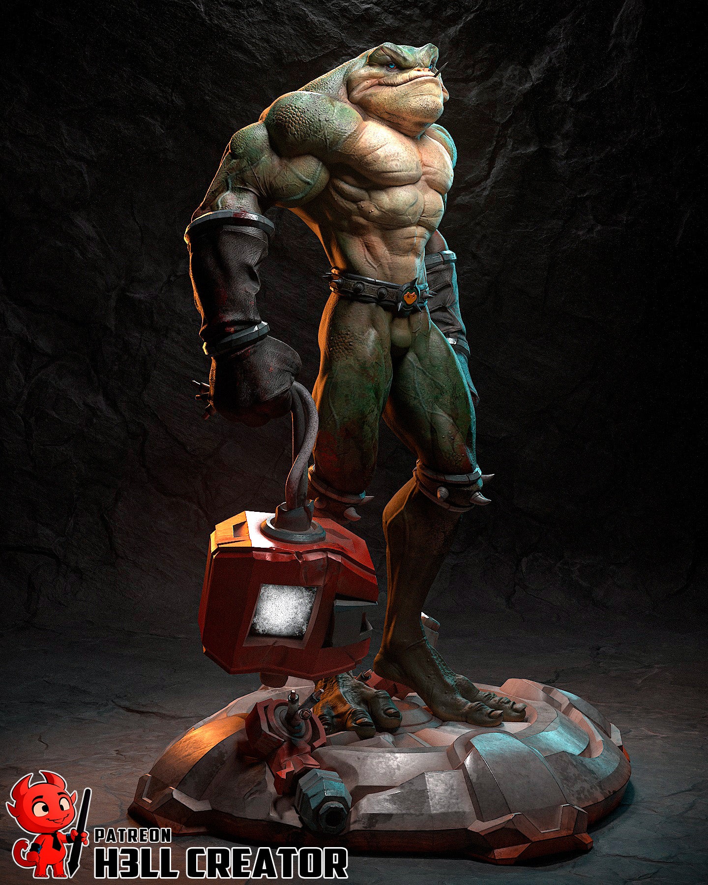 Zitz from Battletoads by h3ll creator | High Quality Resin Print | Painted Commissions available! - Sephiknot