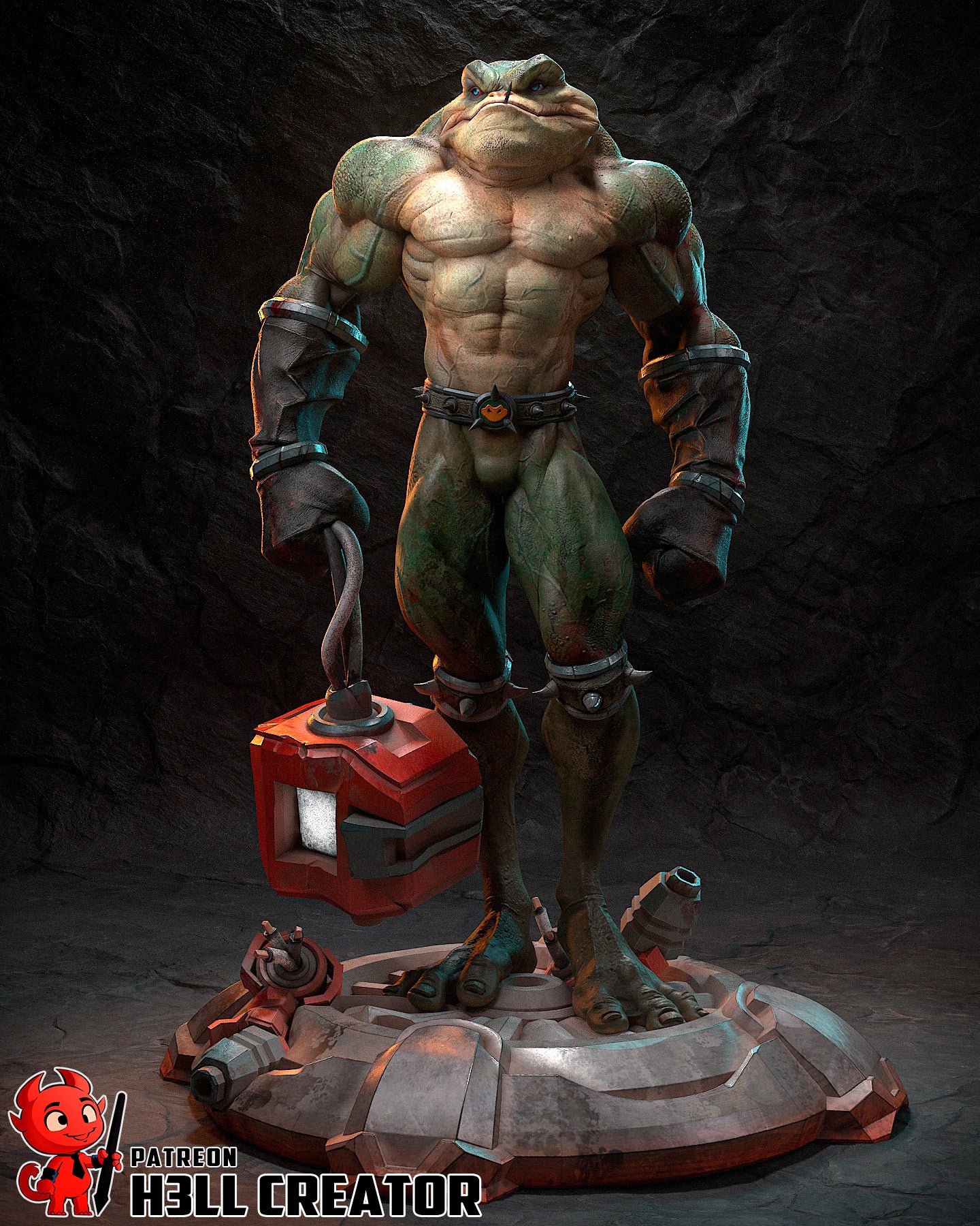 Zitz from Battletoads by h3ll creator | High Quality Resin Print | Painted Commissions available! - Sephiknot